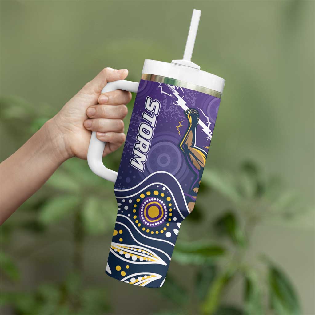 Storm Rugby Aboriginal 2024 GO Storms Custom Stanley Cup 40 oz 30 oz Tumbler With Handle