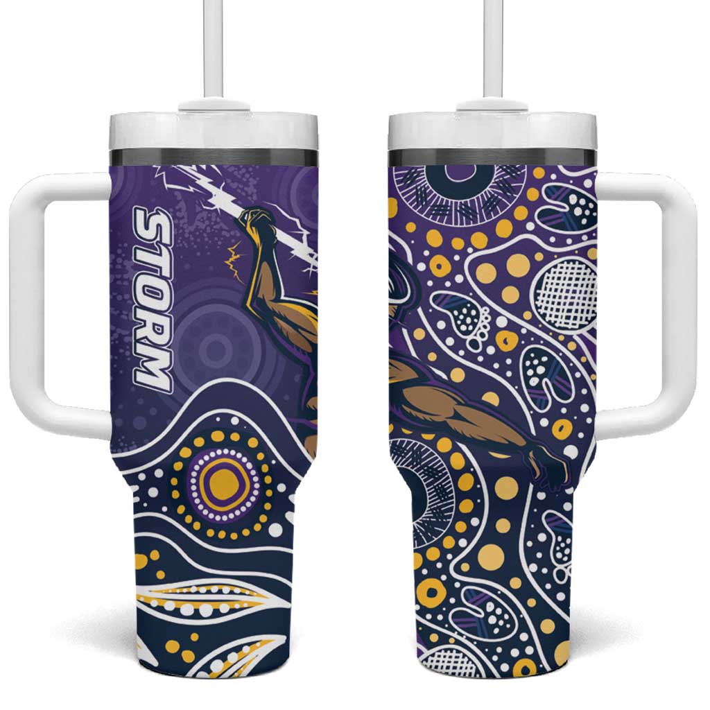 Storm Rugby Aboriginal 2024 GO Storms Custom Stanley Cup 40 oz 30 oz Tumbler With Handle