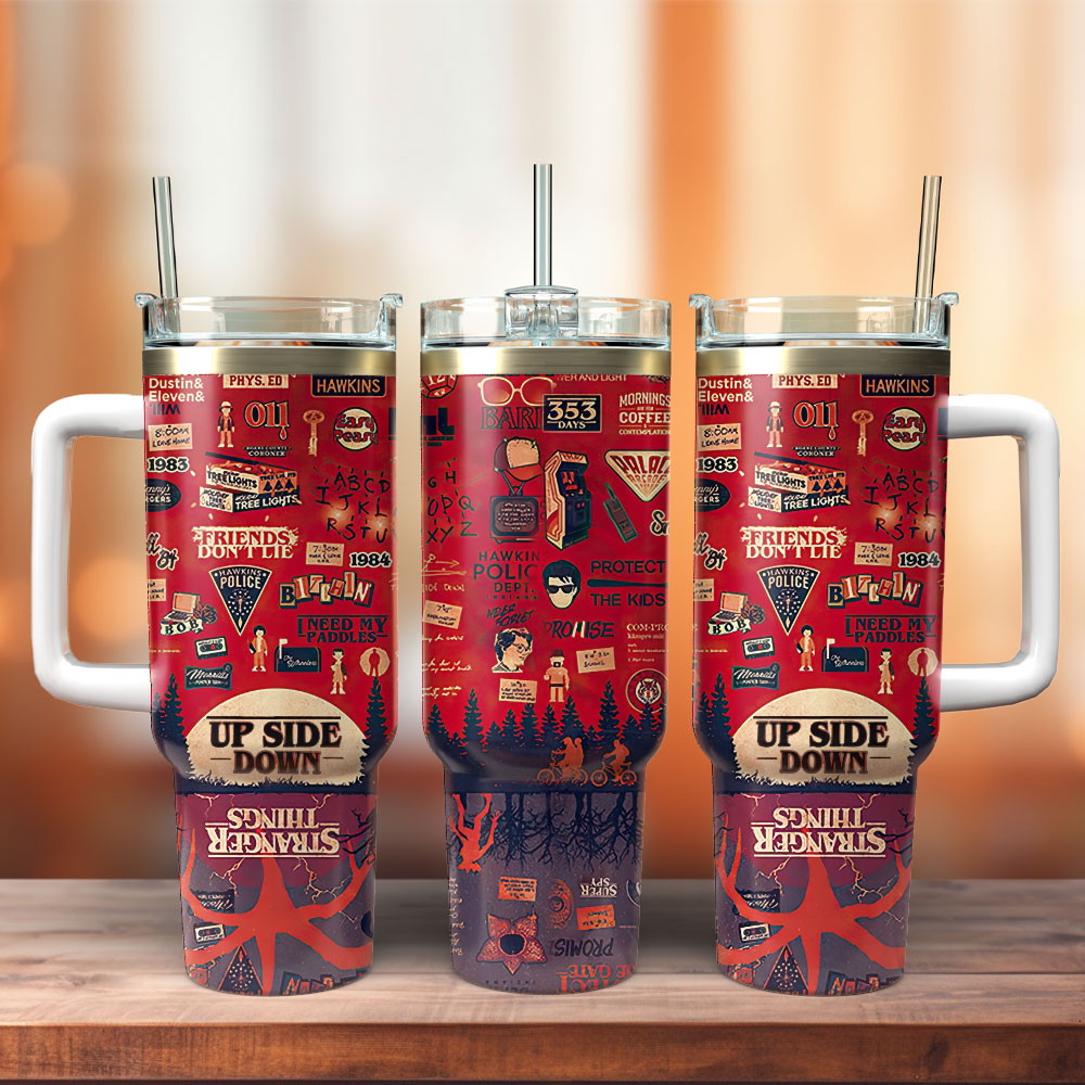 Stranger Things TV Series Custom Stanley Cup 40 oz 30 oz Tumbler With Handle