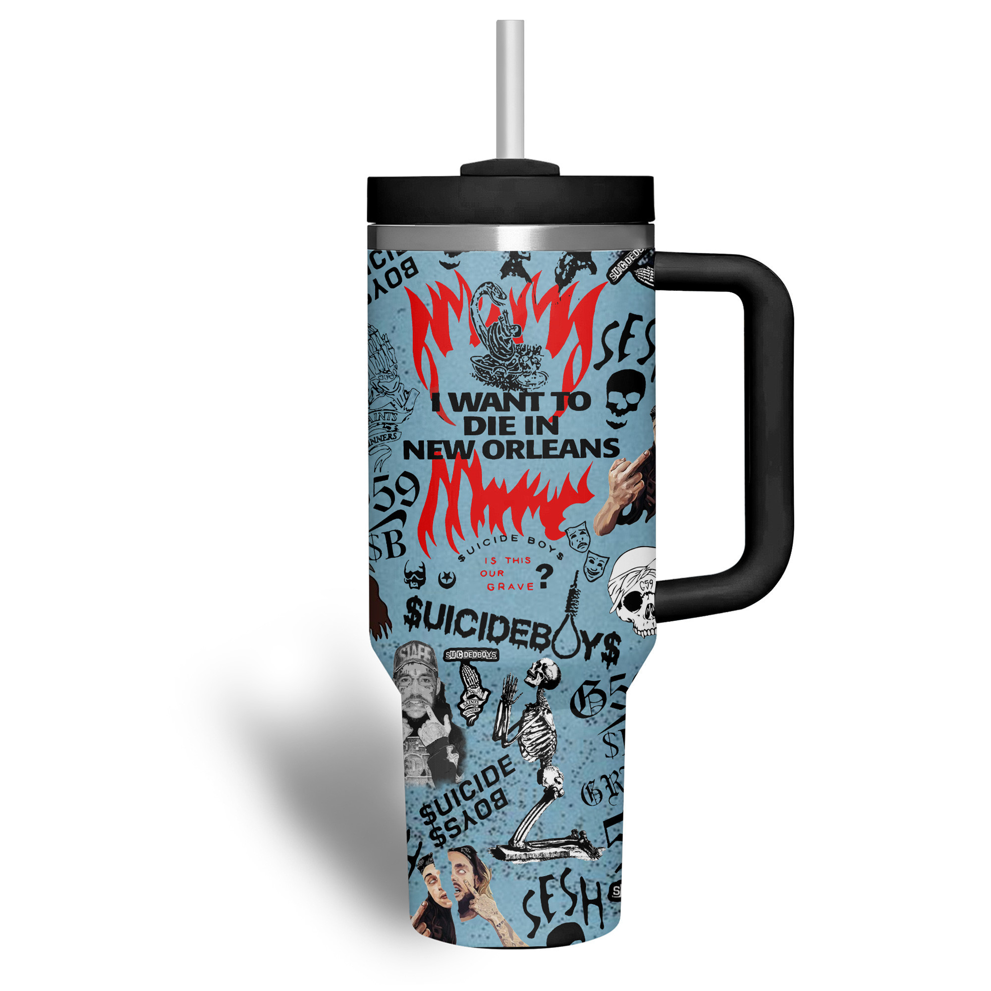 Suicideboy Music Custom Stanley Cup 40 oz 30 oz Tumbler With Handle