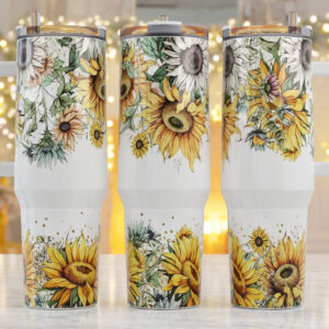Sunflower Bundles Custom Stanley Cup 40 oz 30 oz Tumbler With Handle