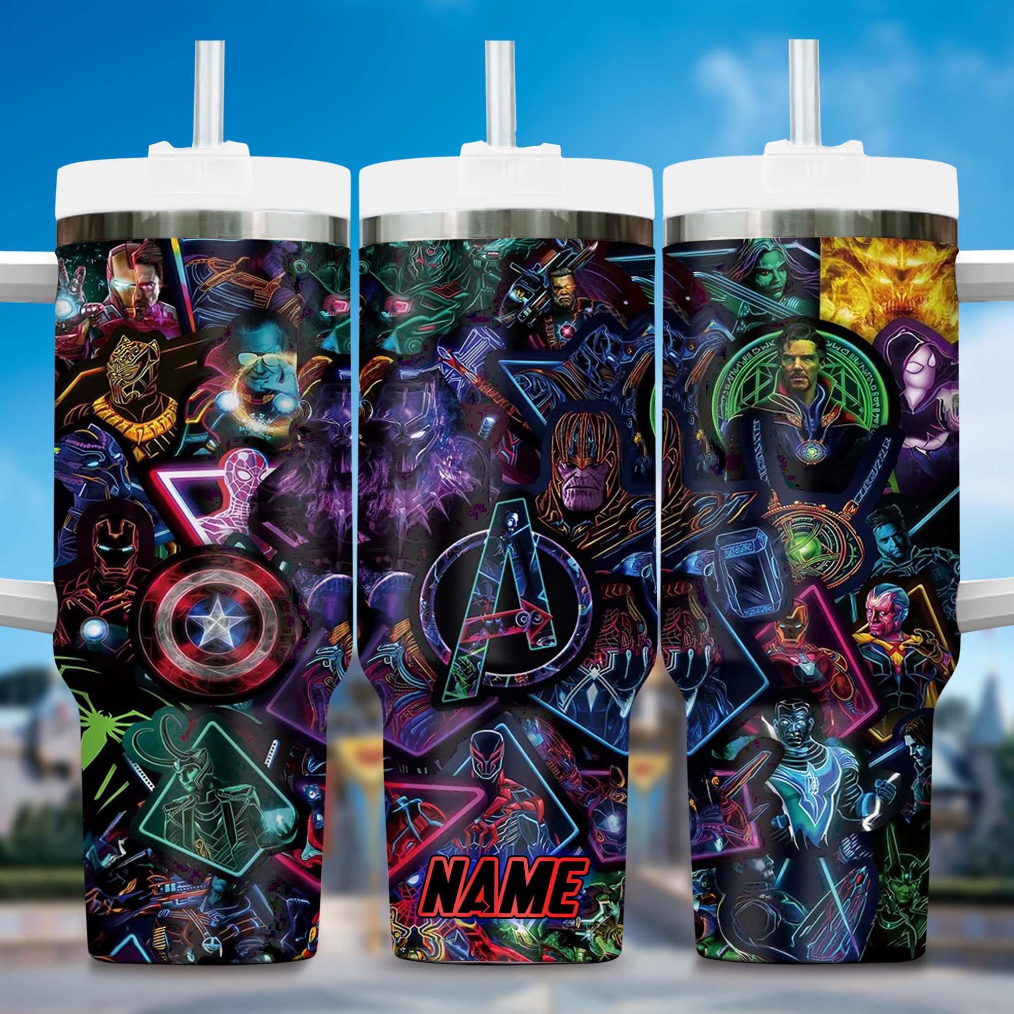 Super Heroes Movies Custom Stanley Cup 40 oz 30 oz Tumbler With Handle