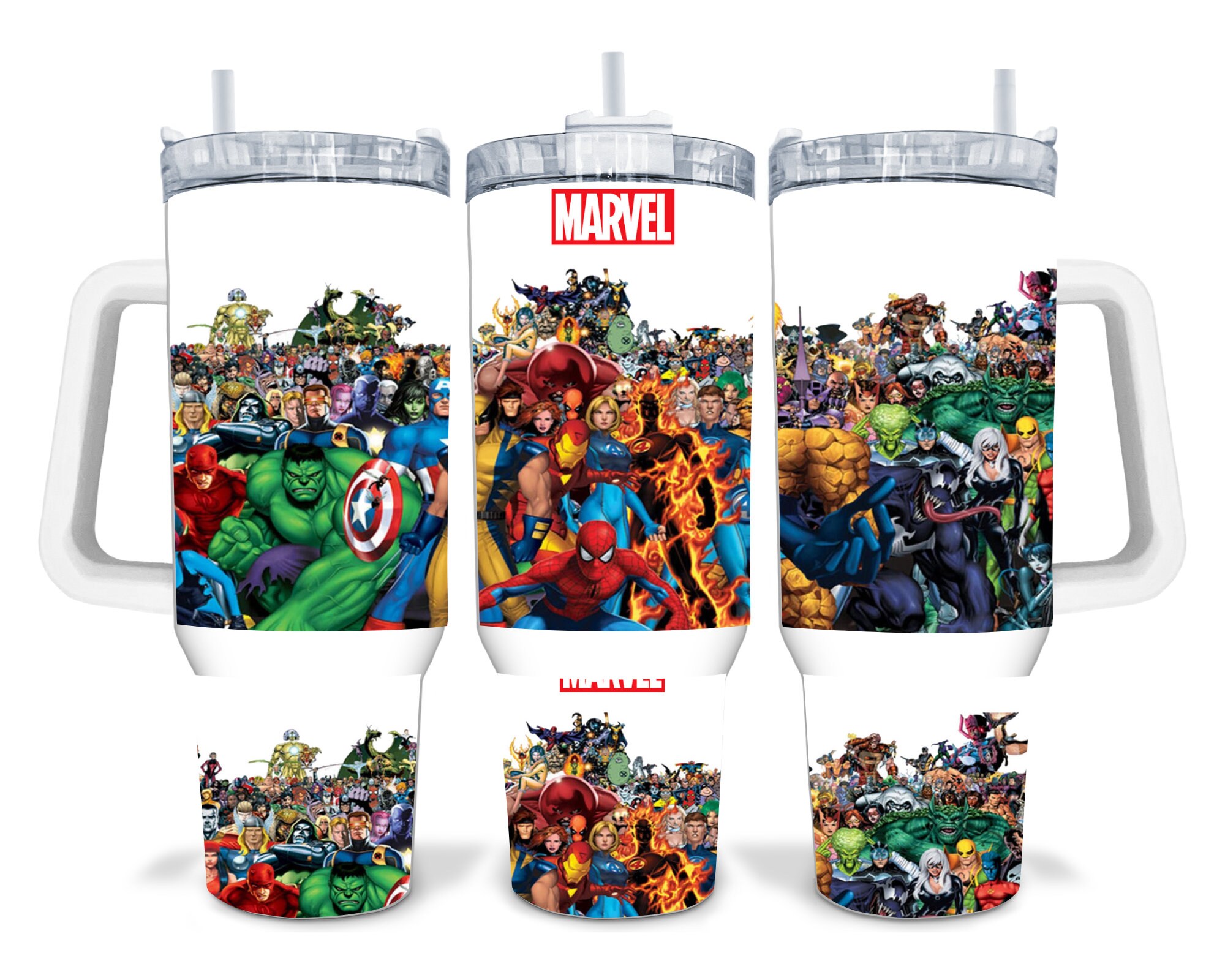 Superheroes Marvel Comics Custom Stanley Cup 40 oz 30 oz Tumbler With Handle