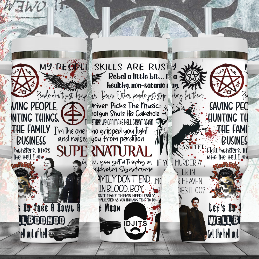 Supernatural TV Series Custom Stanley Cup 40 oz 30 oz Tumbler With Handle