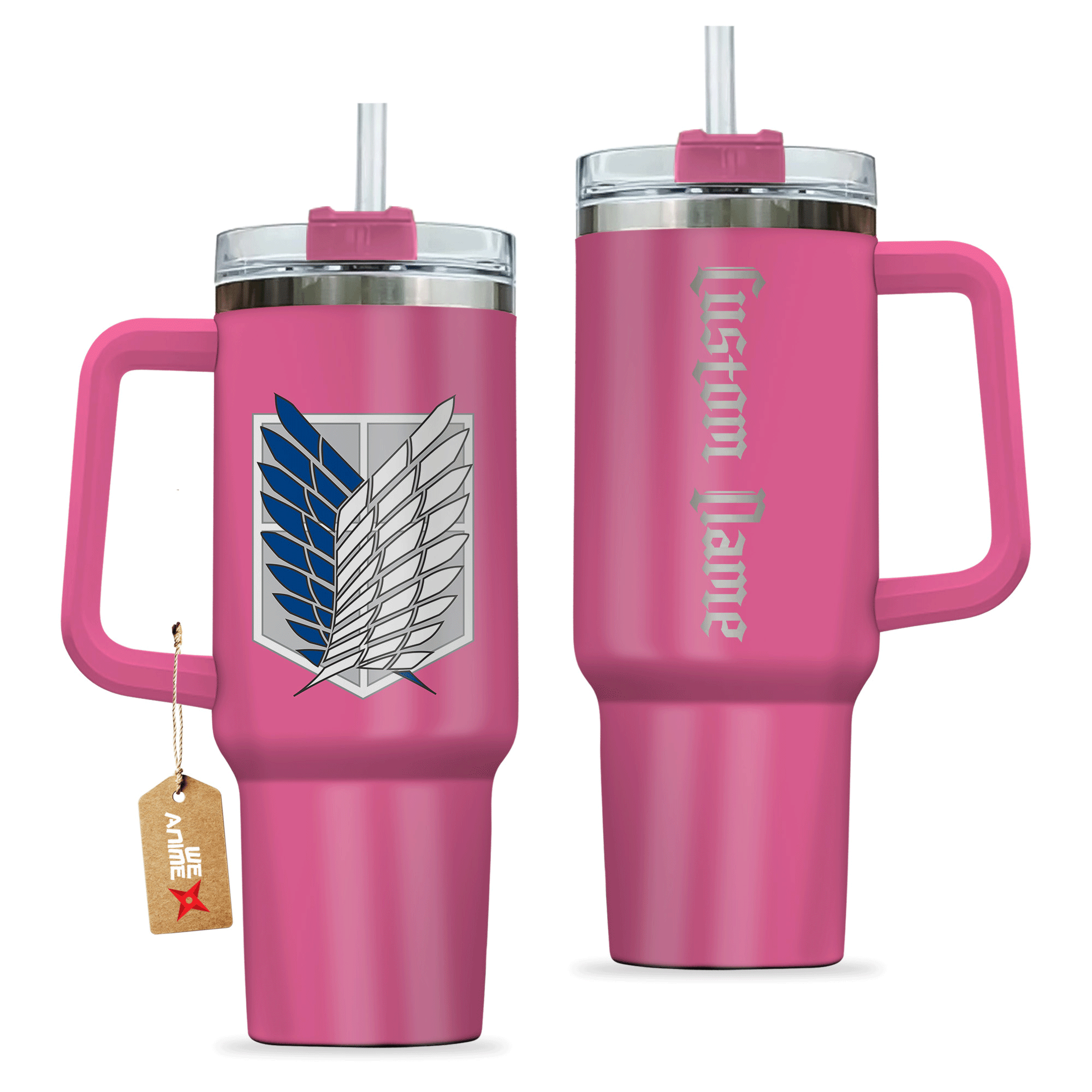 Survey Corps Attack on Titan Anime Custom Stanley Cup 40 oz 30 oz Tumbler With Handle