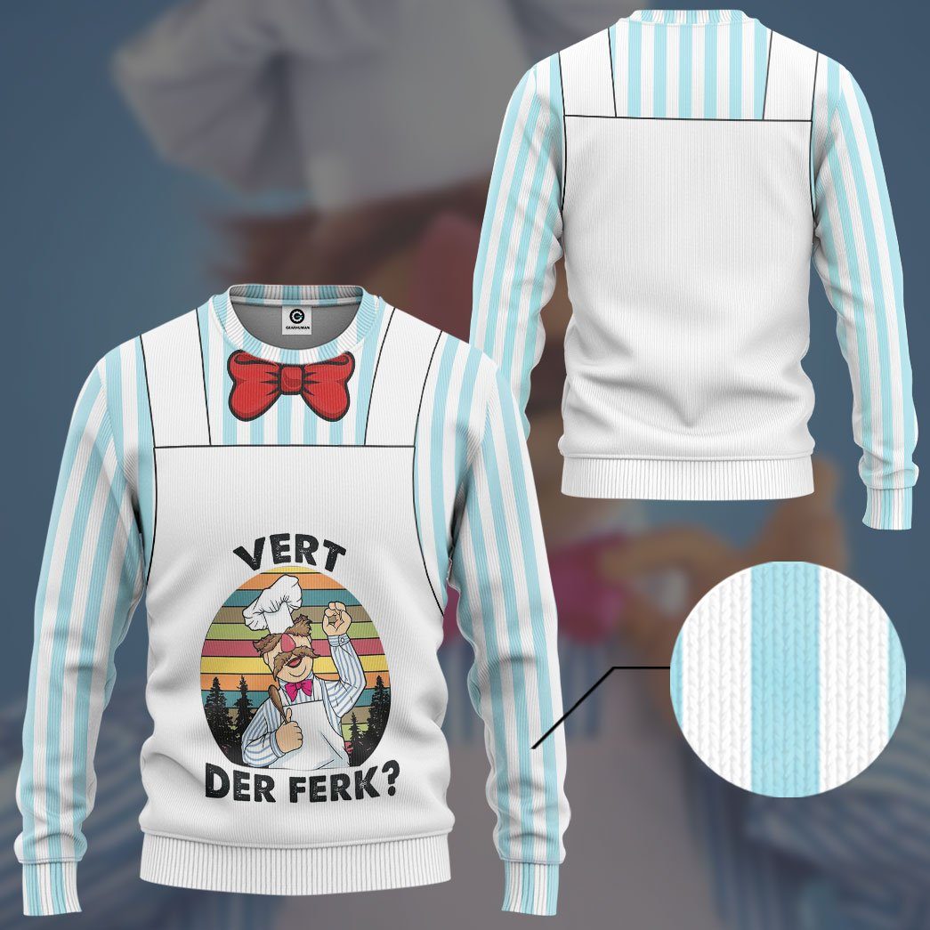 Swedish Chef Costume Hoodie Sweatshirt T-Shirt Sweatpants Tracksuit - Stormmerch Exclusive