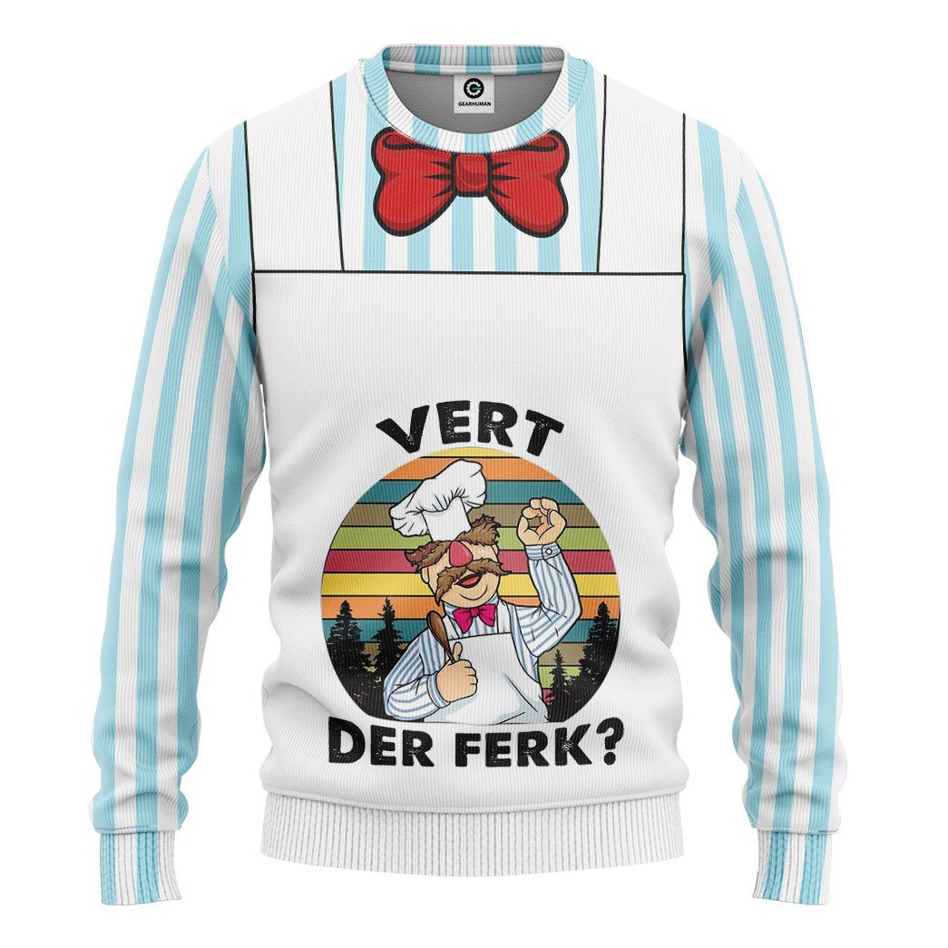 Swedish Chef Costume Hoodie Sweatshirt T-Shirt Sweatpants Tracksuit - Stormmerch Exclusive