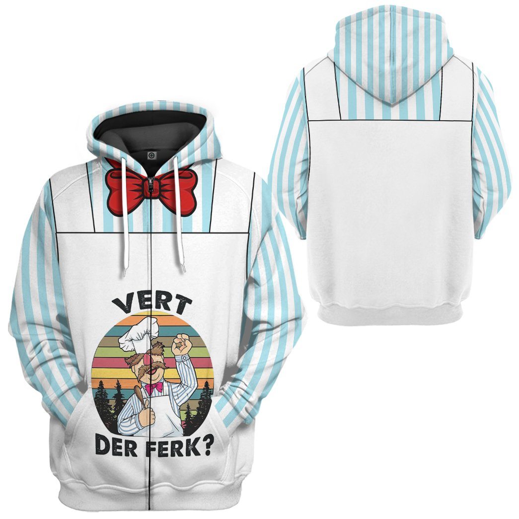 Swedish Chef Costume Hoodie Sweatshirt T-Shirt Sweatpants Tracksuit - Stormmerch Exclusive