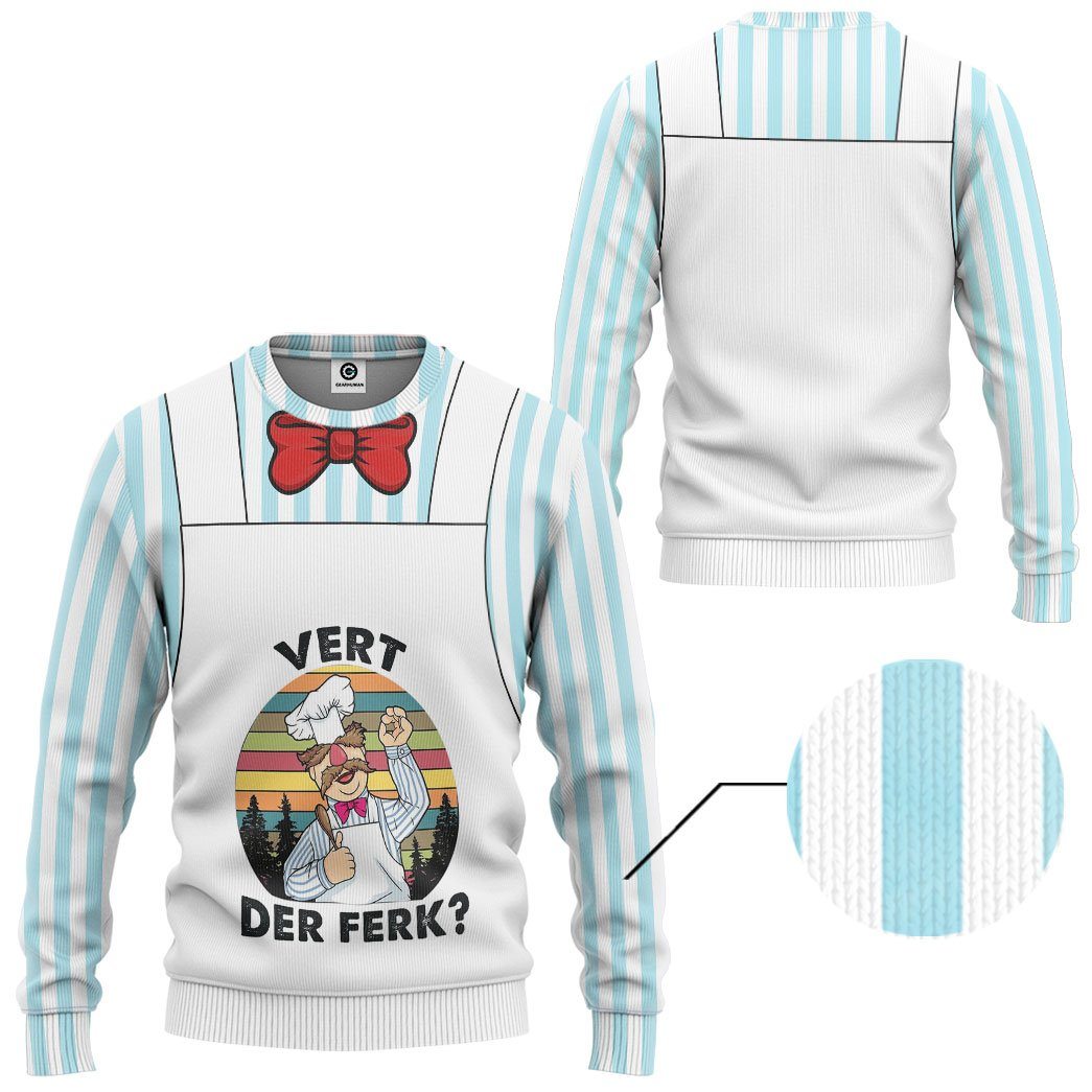 Swedish Chef Costume Hoodie Sweatshirt T-Shirt Sweatpants Tracksuit - Stormmerch Exclusive