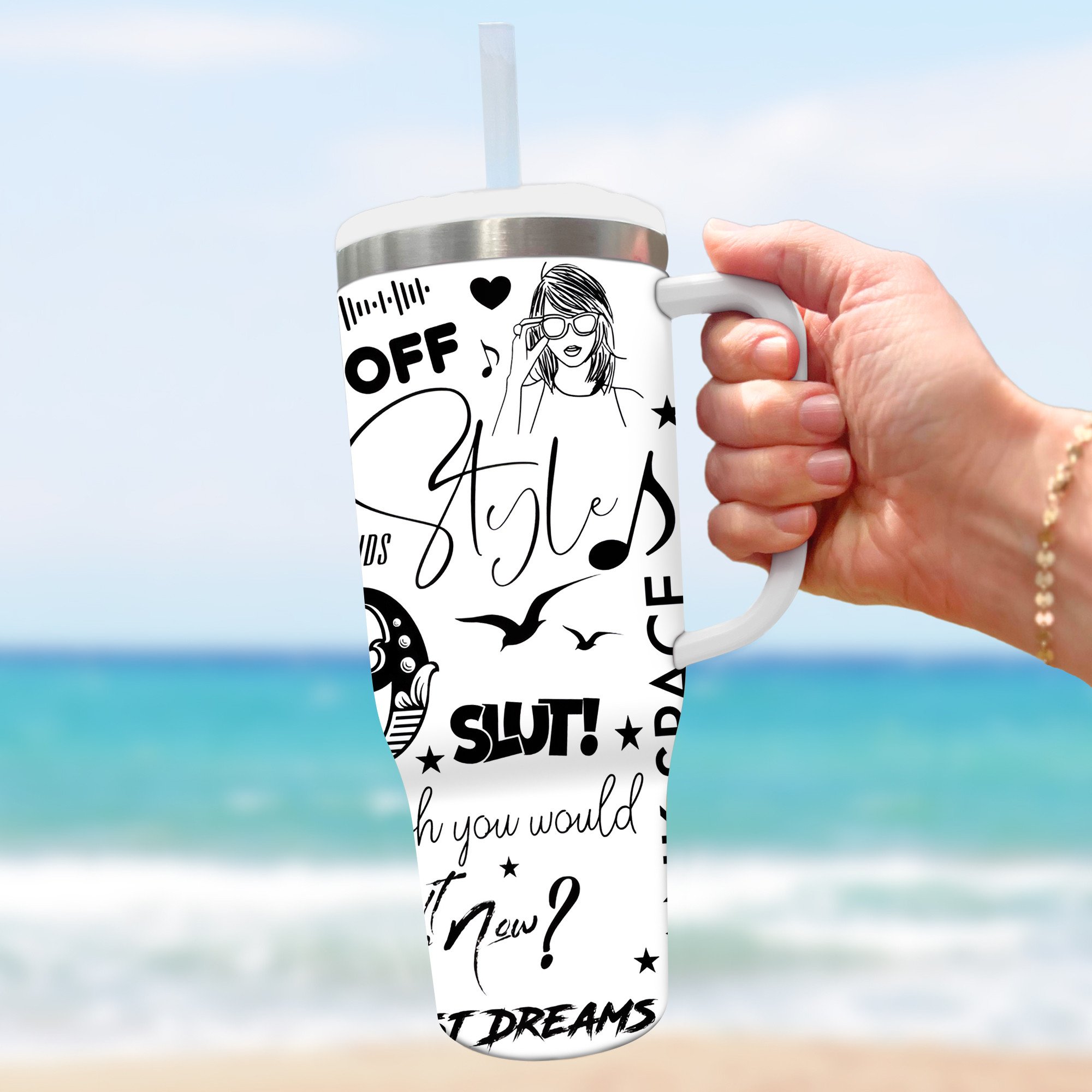 Swiftie Music Custom Stanley Cup 40 oz 30 oz Tumbler With Handle