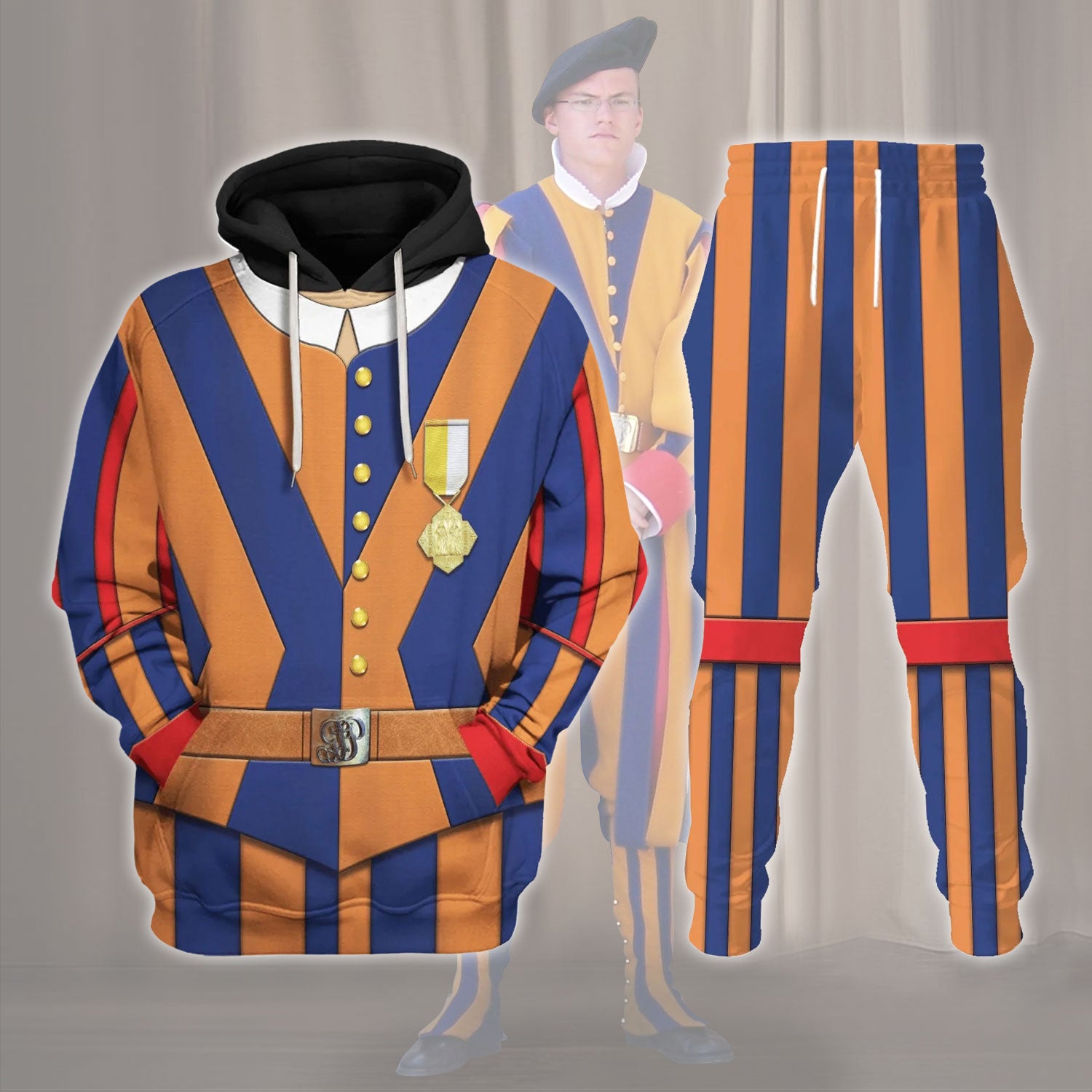 Swiss Guard Armed Force Costume Hoodie Sweatshirt T-Shirt Sweatpants Tracksuit - Stormmerch Exclusive