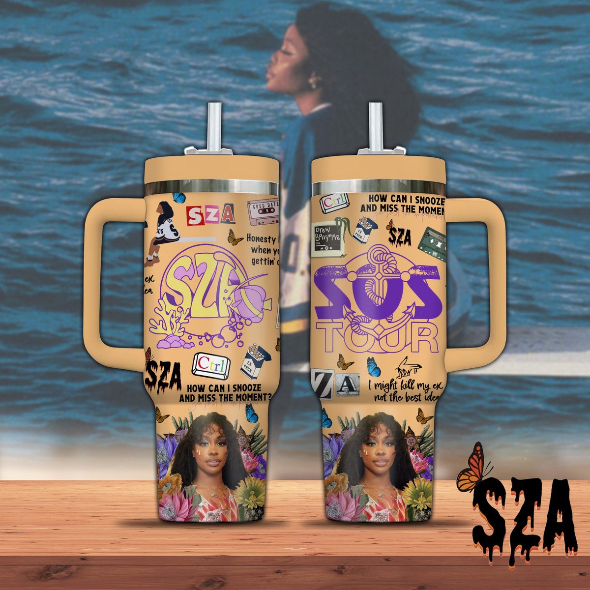 SZA Music Custom Stanley Cup 40 oz 30 oz Tumbler With Handle