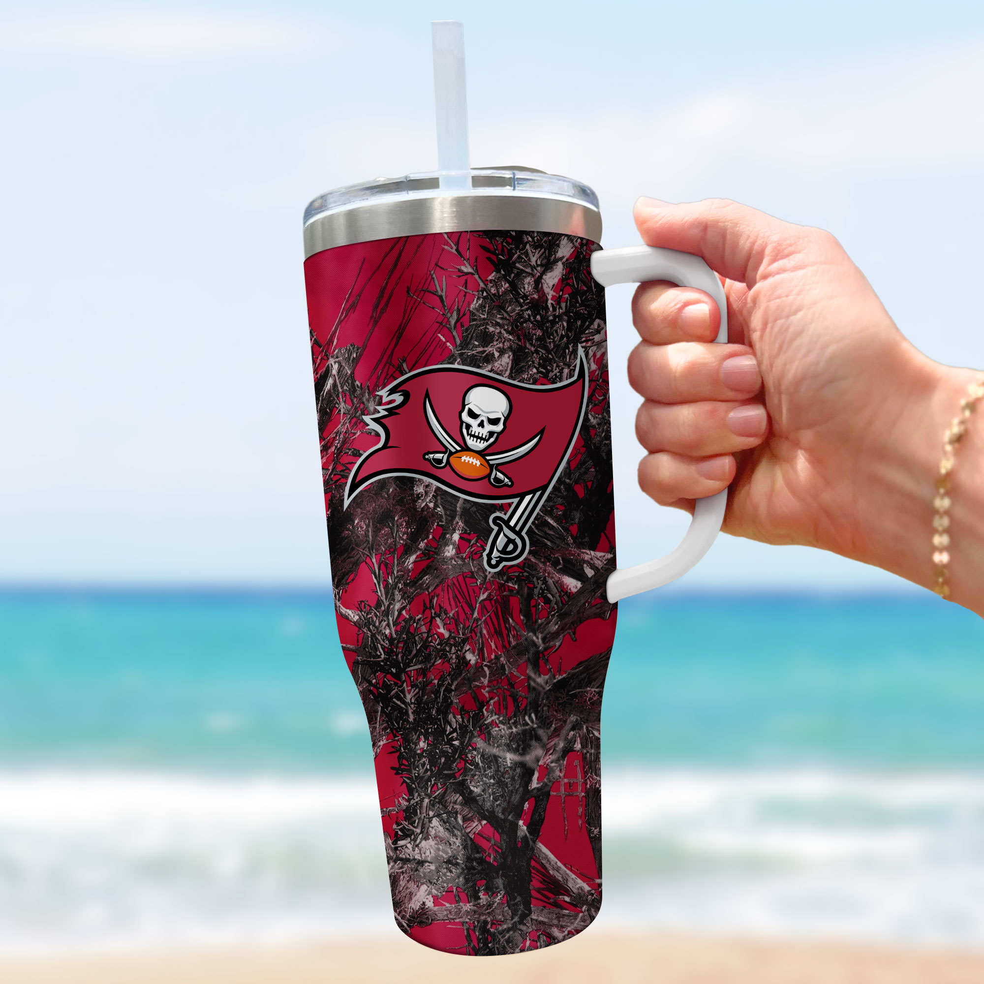 Tampa Bay Buccaneers NFL Hunting Custom Stanley Cup 40 oz 30 oz Tumbler With Handle