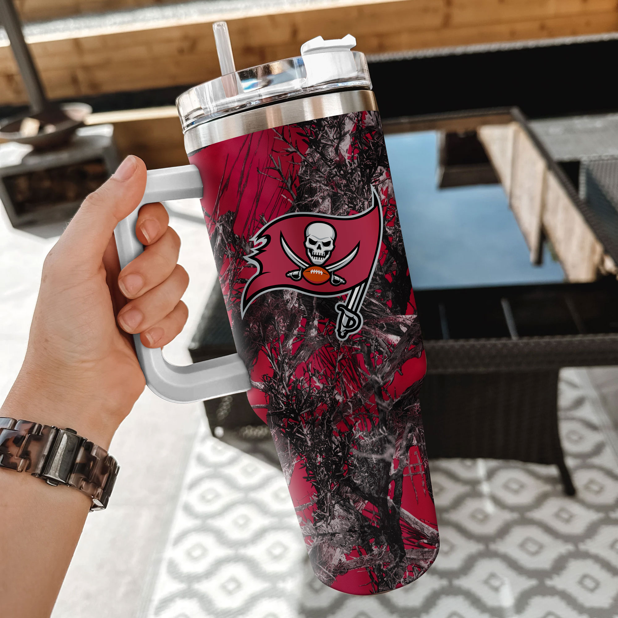 Tampa Bay Buccaneers NFL Hunting Custom Stanley Cup 40 oz 30 oz Tumbler With Handle