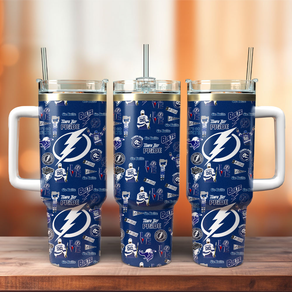 Tampa Bay Lightning Ice Hockey NHL Sport Custom Stanley Cup 40 oz 30 oz Tumbler With Handle