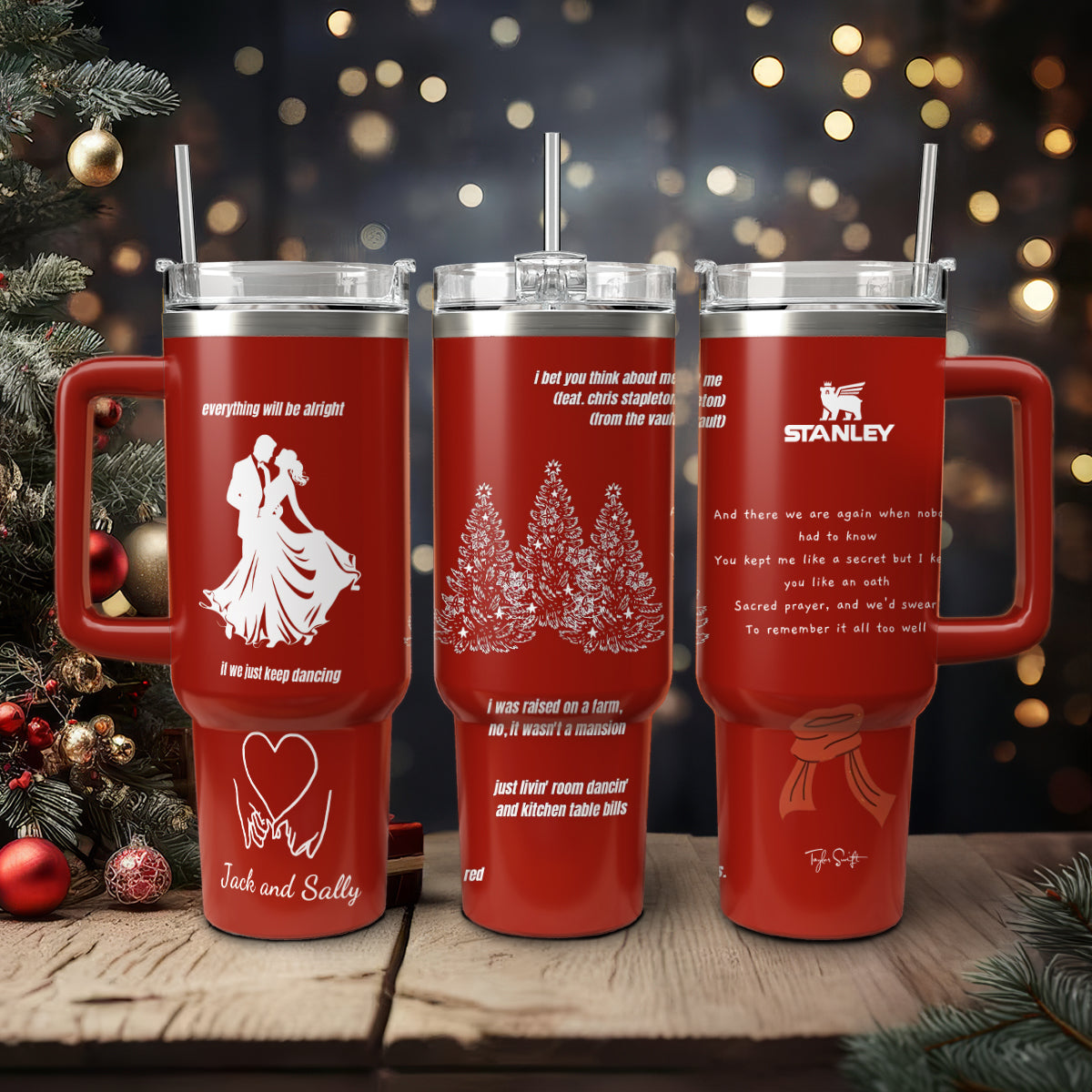 Taylor Swift Music Christmas Custom Stanley Cup 40 oz 30 oz Tumbler With Handle