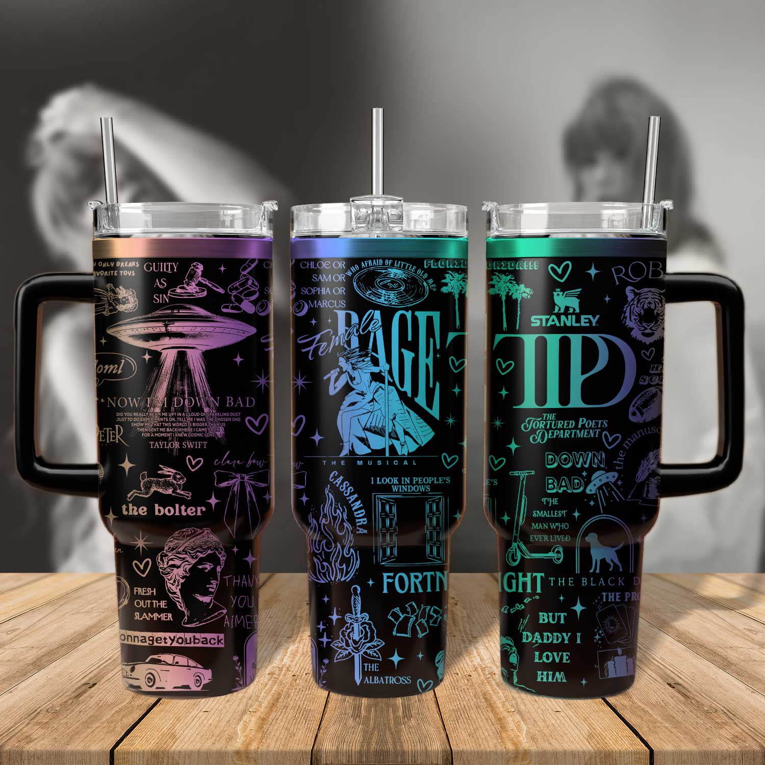Taylor Swift Music Custom Stanley Cup 40 oz 30 oz Tumbler With Handle