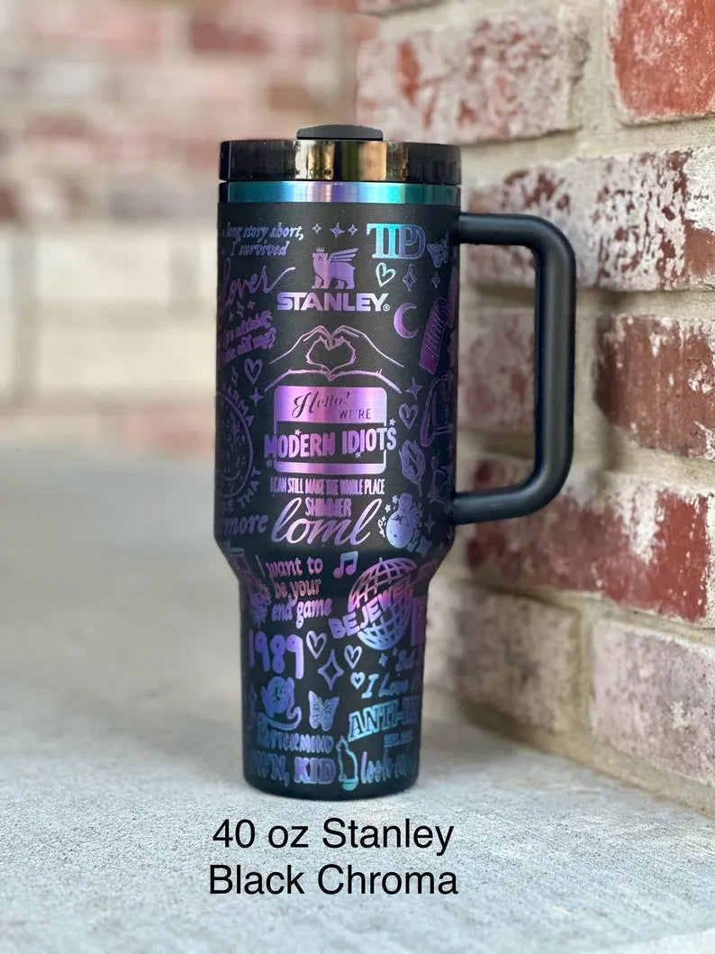 Taylor Swift Music Custom Stanley Cup 40 oz 30 oz Tumbler With Handle