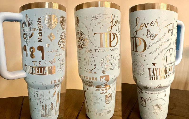Taylor Swift Music Custom Stanley Cup 40 oz 30 oz Tumbler With Handle