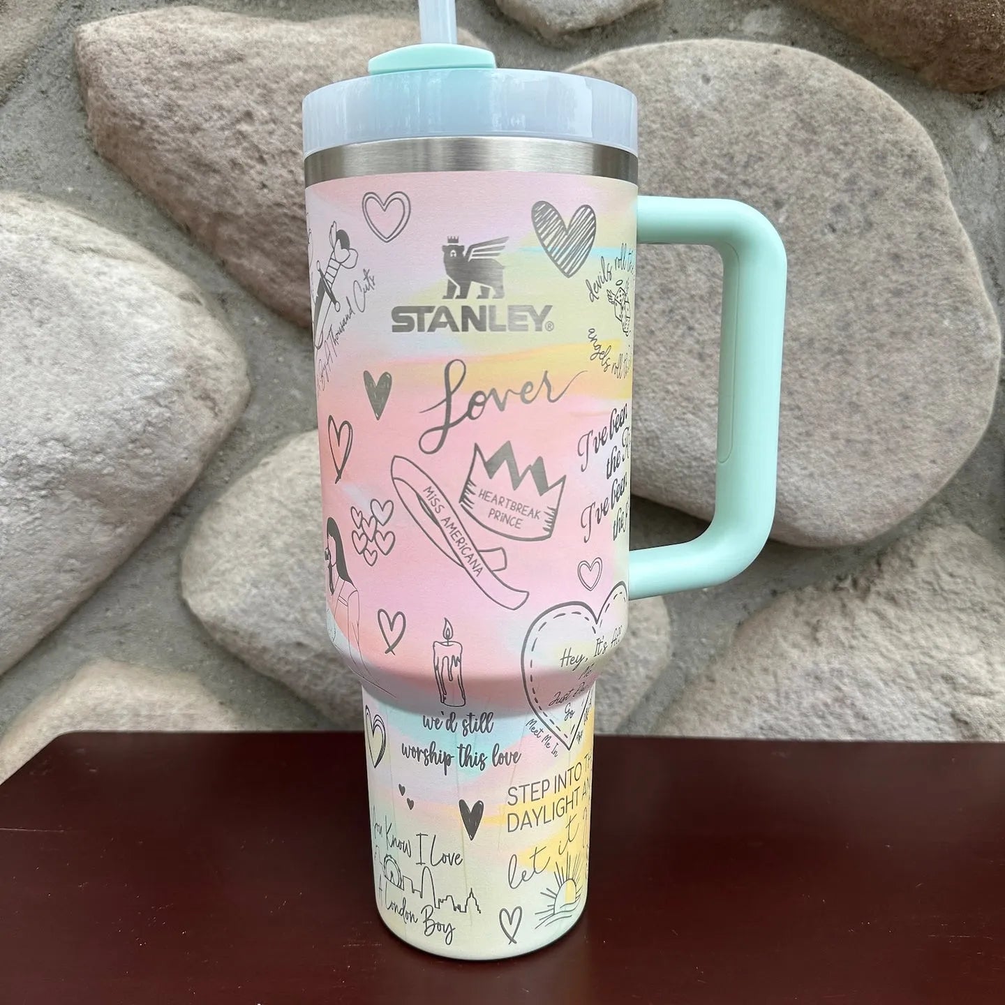 Taylor Swift Music Custom Stanley Cup 40 oz 30 oz Tumbler With Handle
