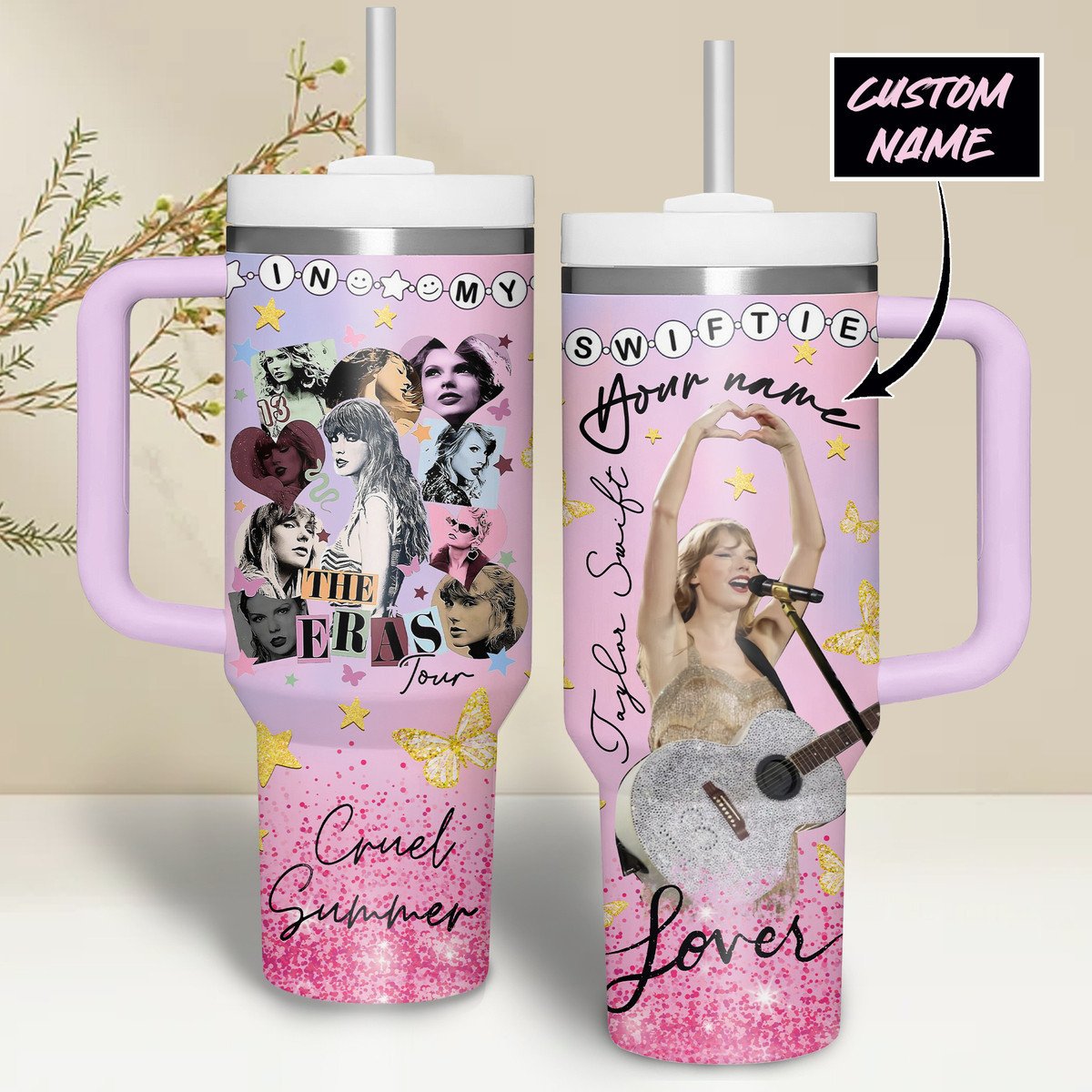Taylor Swift Music Custom Stanley Cup 40 oz 30 oz Tumbler With Handle