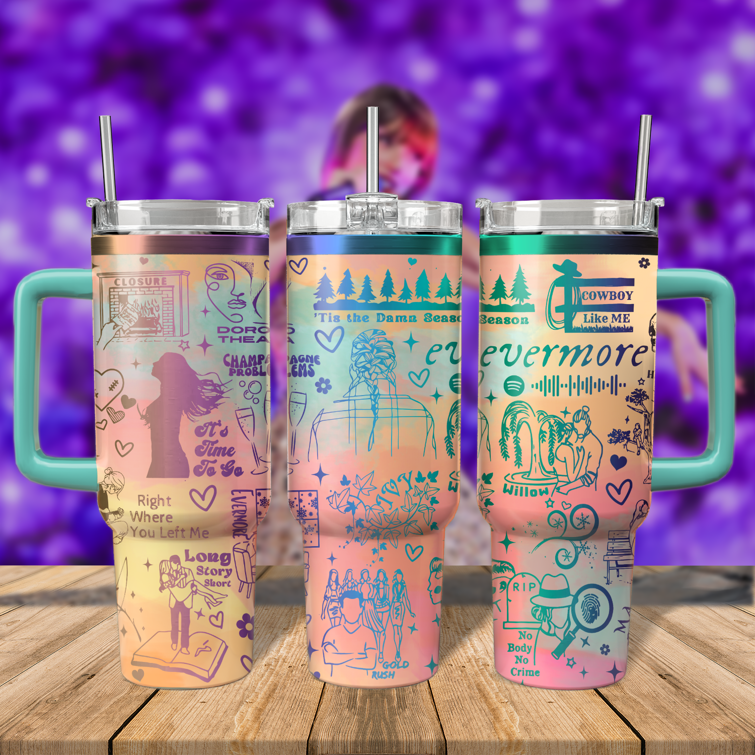 Taylor Swift Music Custom Stanley Cup 40 oz 30 oz Tumbler With Handle