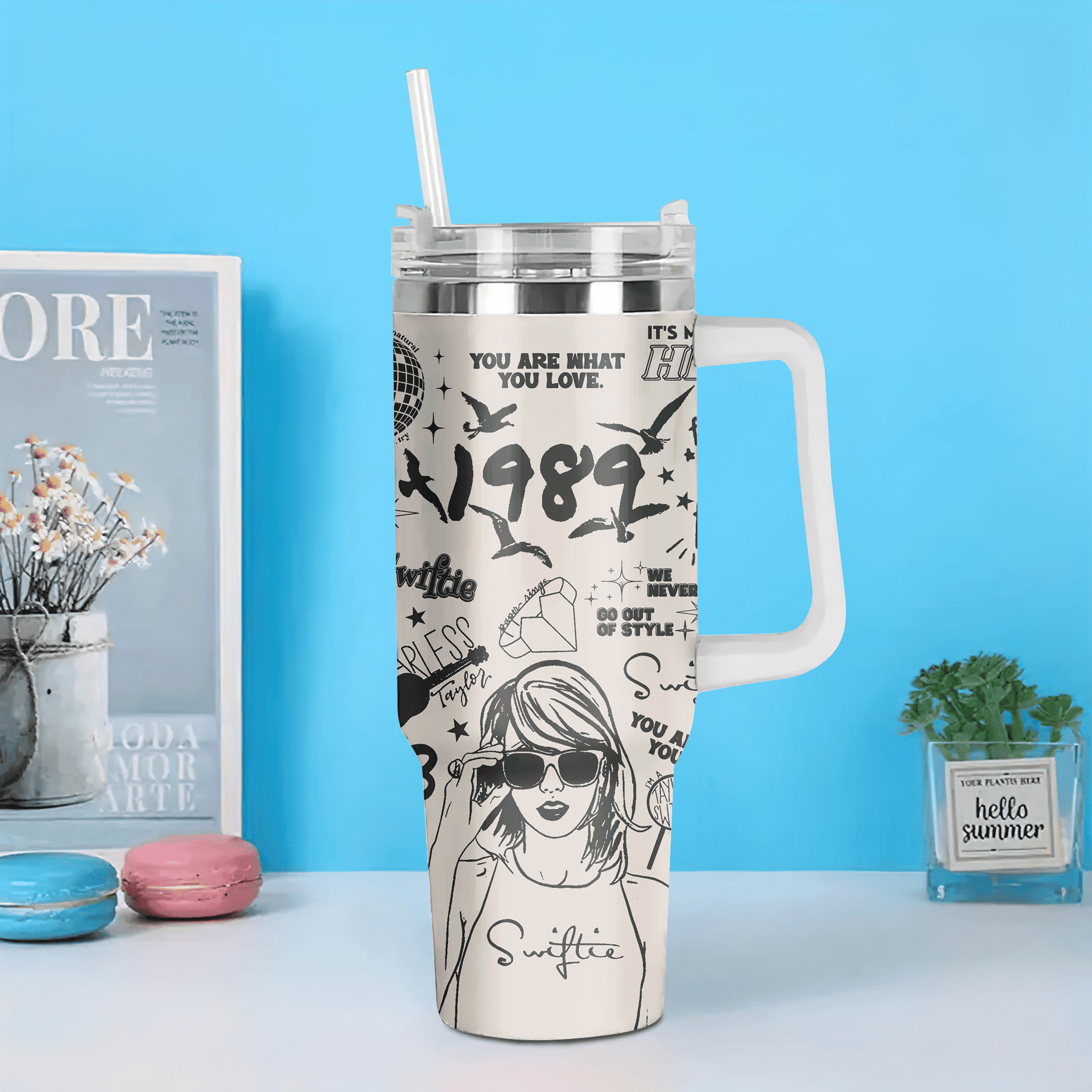 Taylor Swift Music Custom Stanley Cup 40 oz 30 oz Tumbler With Handle