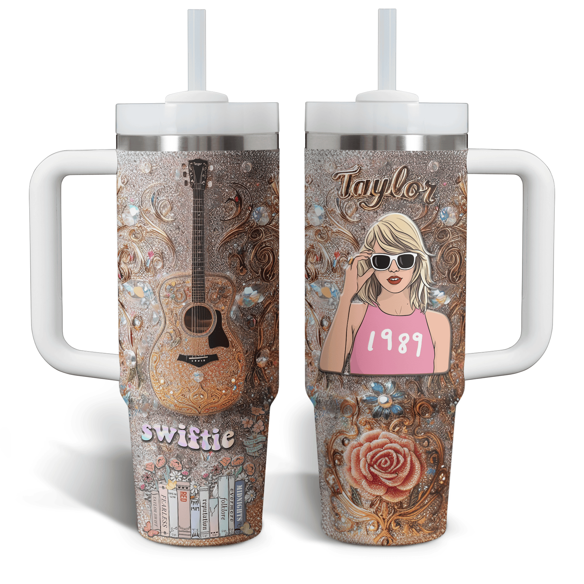 Taylor Swift Music Custom Stanley Cup 40 oz 30 oz Tumbler With Handle