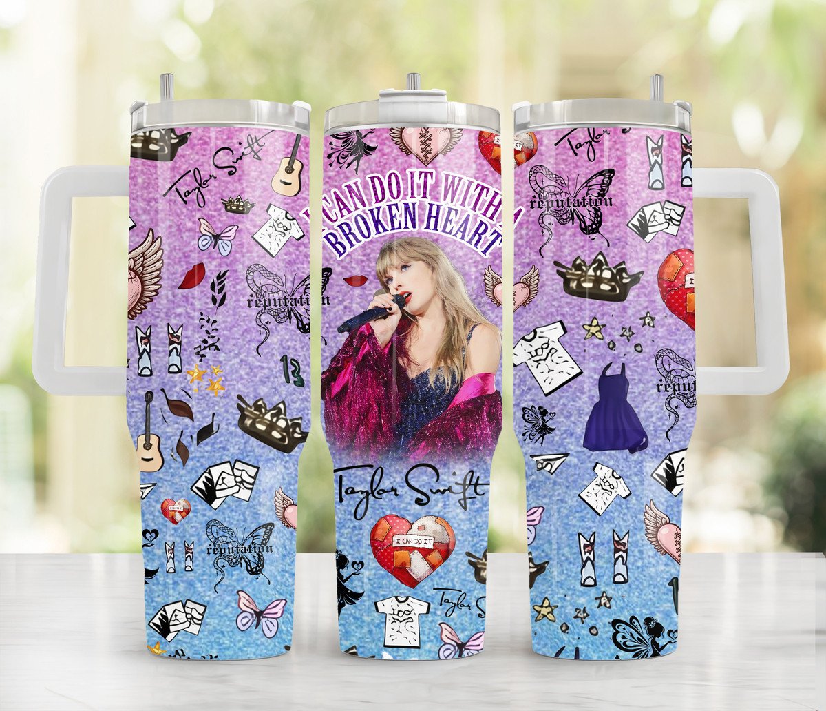 Taylor Swift Music Custom Stanley Cup 40 oz 30 oz Tumbler With Handle