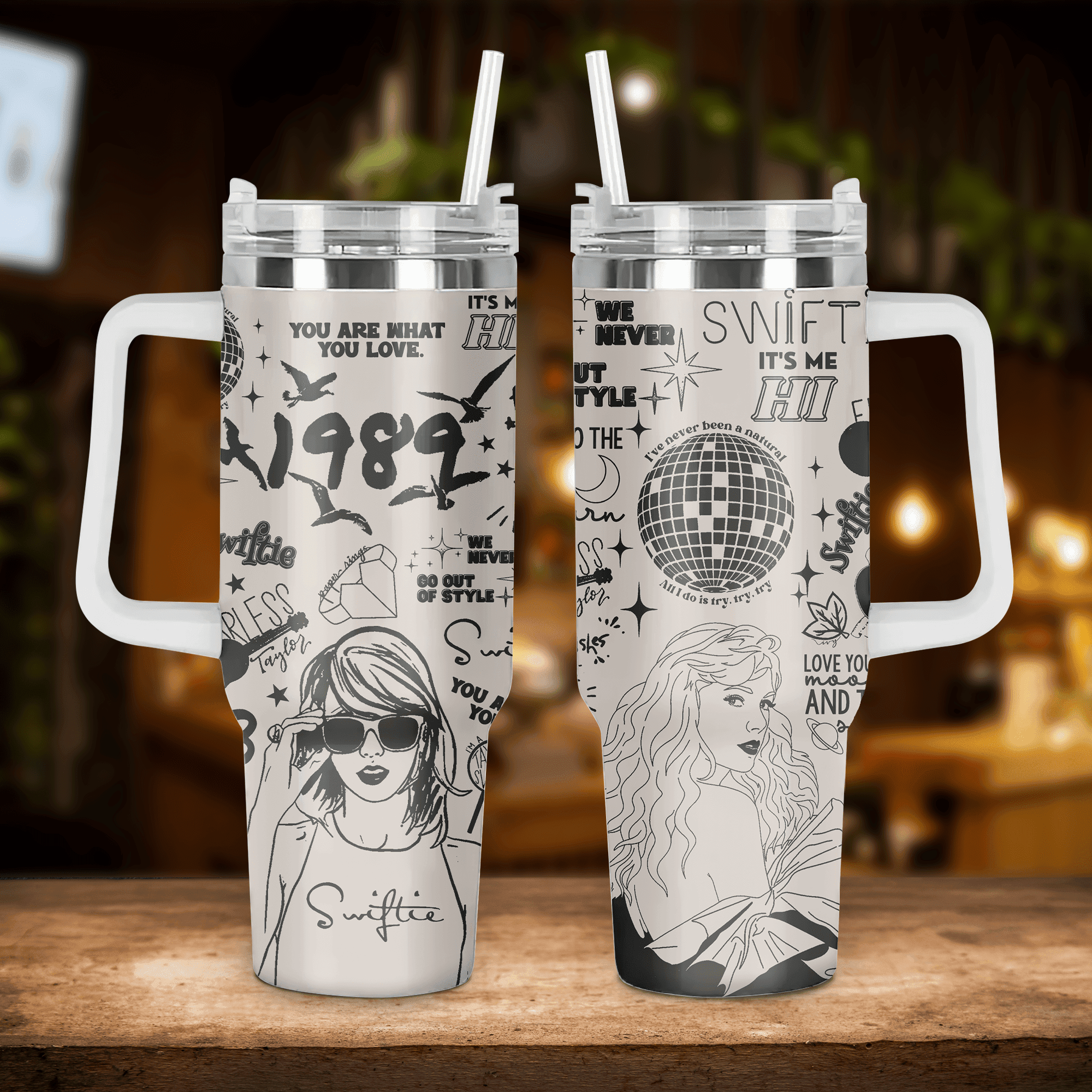 Taylor Swift Music Custom Stanley Cup 40 oz 30 oz Tumbler With Handle