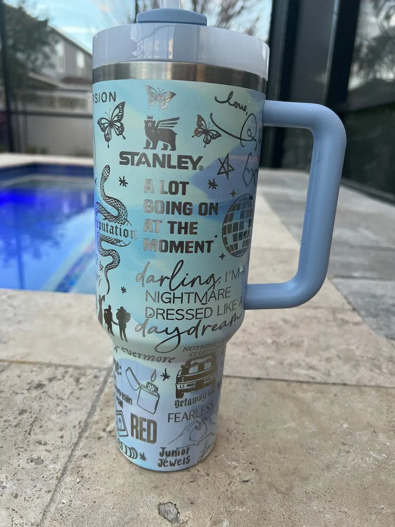 Taylor Swift Music Custom Stanley Cup 40 oz 30 oz Tumbler With Handle