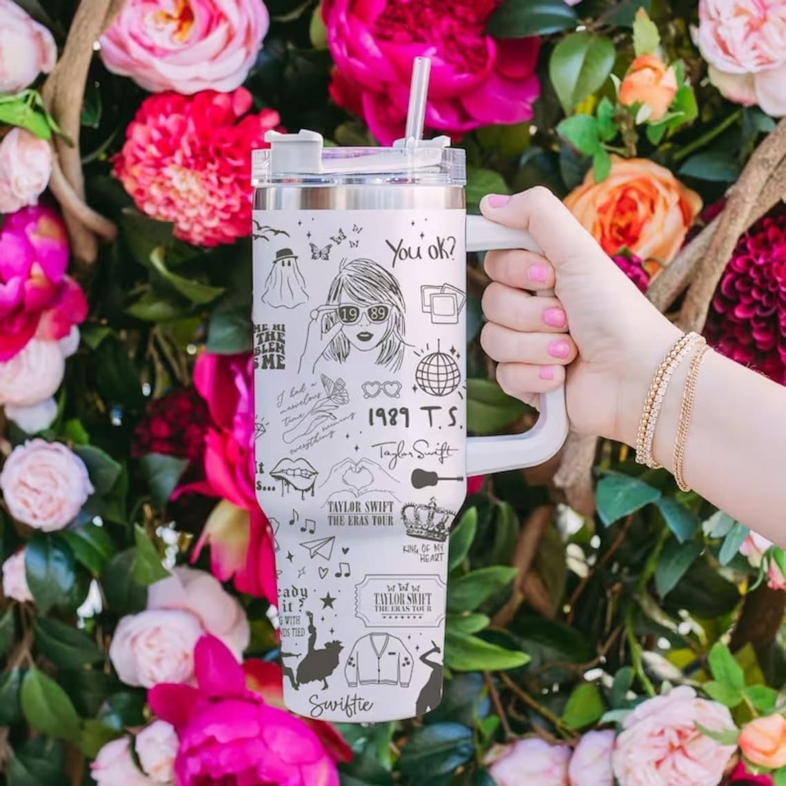 Taylor Swift Music Custom Stanley Cup 40 oz 30 oz Tumbler With Handle