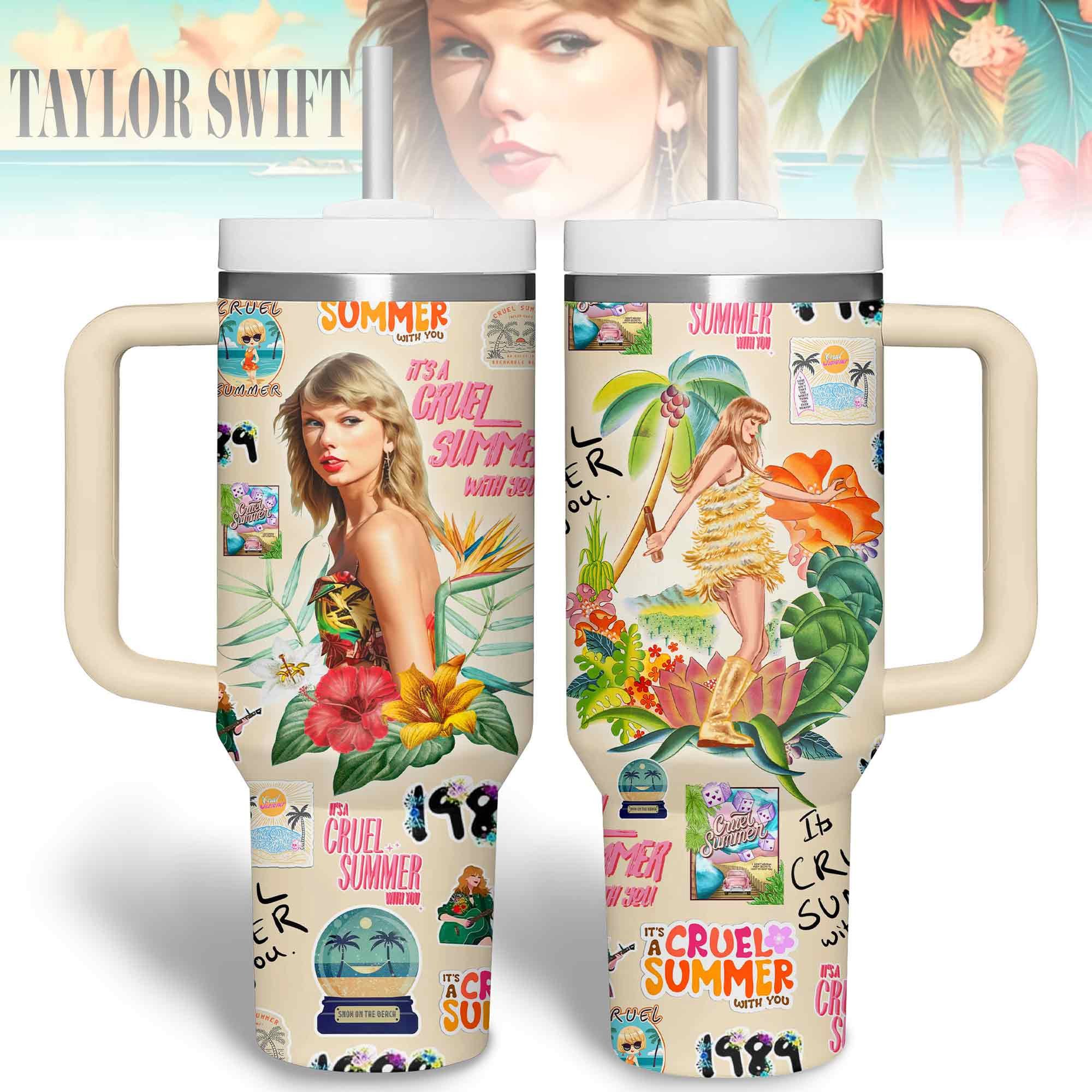 Taylor Swift Music Custom Stanley Cup 40 oz 30 oz Tumbler With Handle