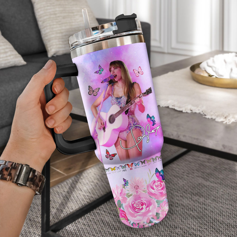 Taylor Swift Music Custom Stanley Cup 40 oz 30 oz Tumbler With Handle