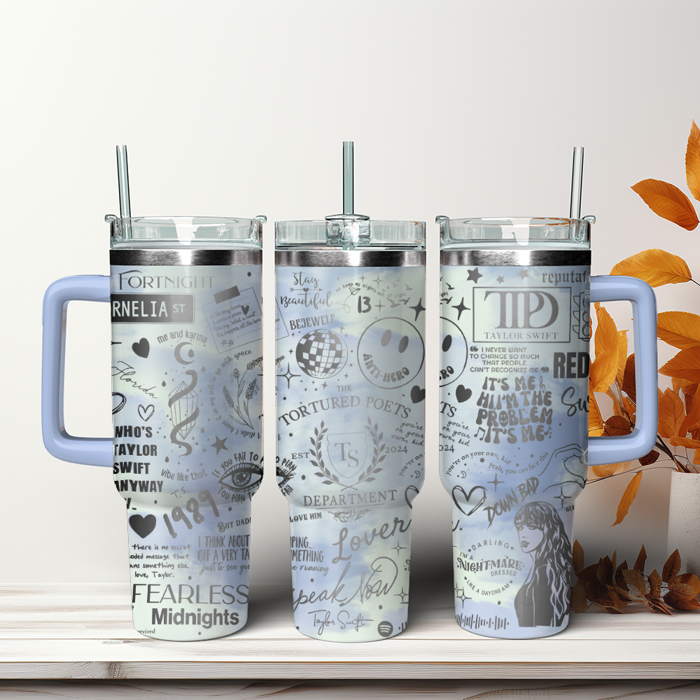 Taylor Swift Music Custom Stanley Cup 40 oz 30 oz Tumbler With Handle
