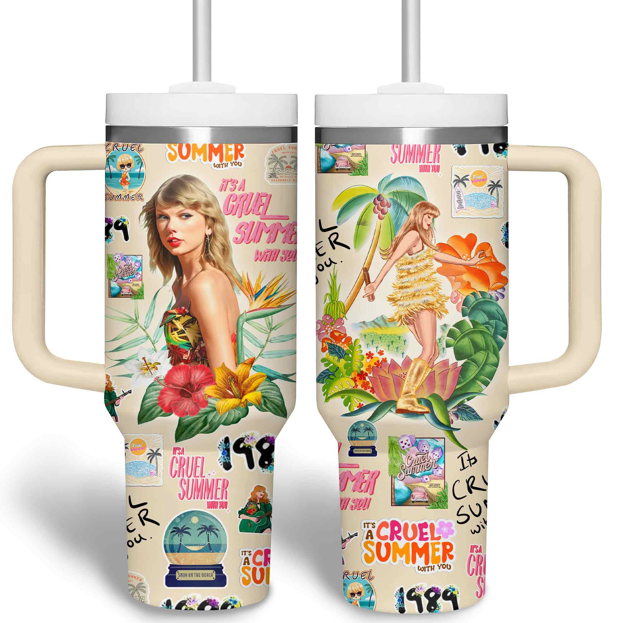 Taylor Swift Music Custom Stanley Cup 40 oz 30 oz Tumbler With Handle