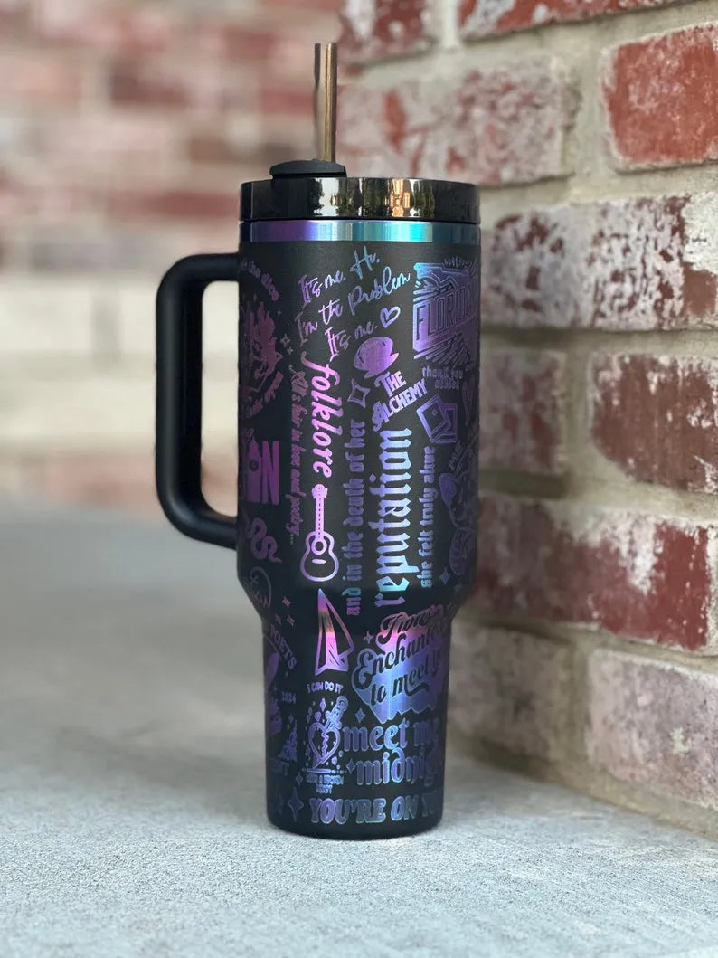 Taylor Swift Music Custom Stanley Cup 40 oz 30 oz Tumbler With Handle