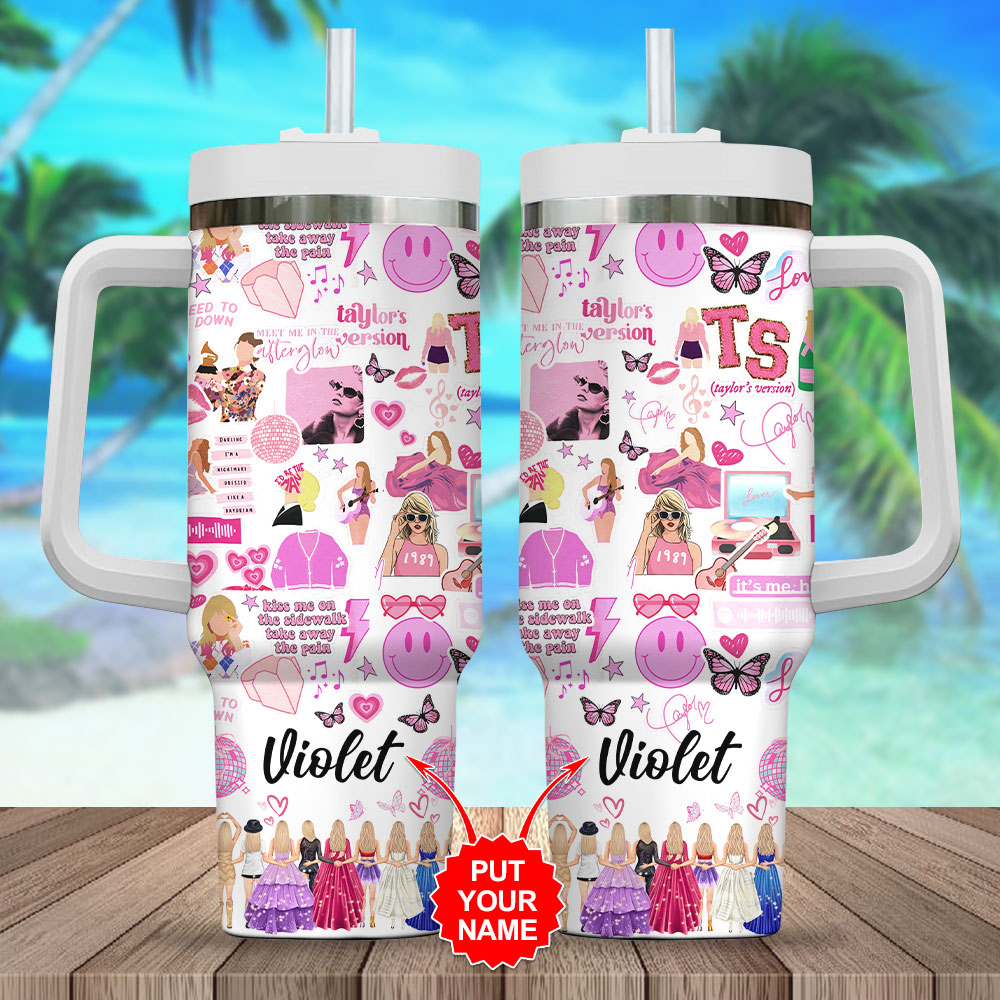 Taylor Swift Music Custom Stanley Cup 40 oz 30 oz Tumbler With Handle