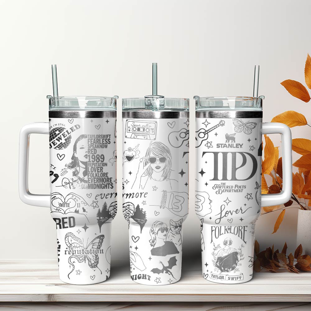 Taylor Swift Music Custom Stanley Cup 40 oz 30 oz Tumbler With Handle