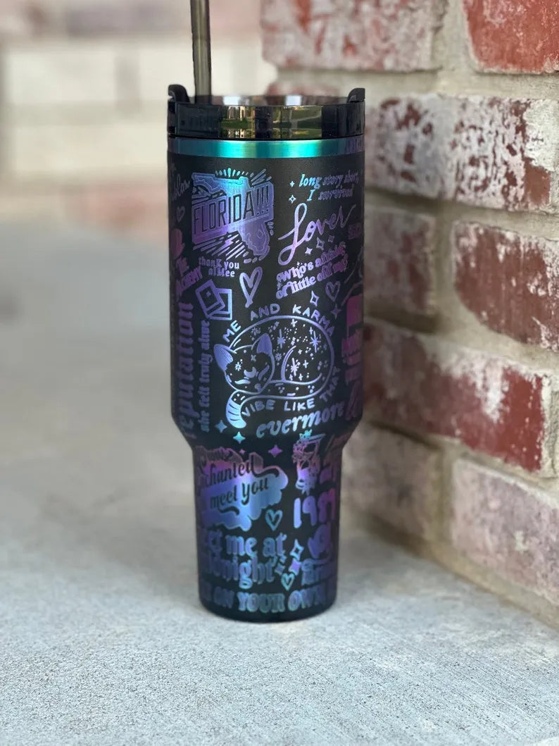 Taylor Swift Music Custom Stanley Cup 40 oz 30 oz Tumbler With Handle