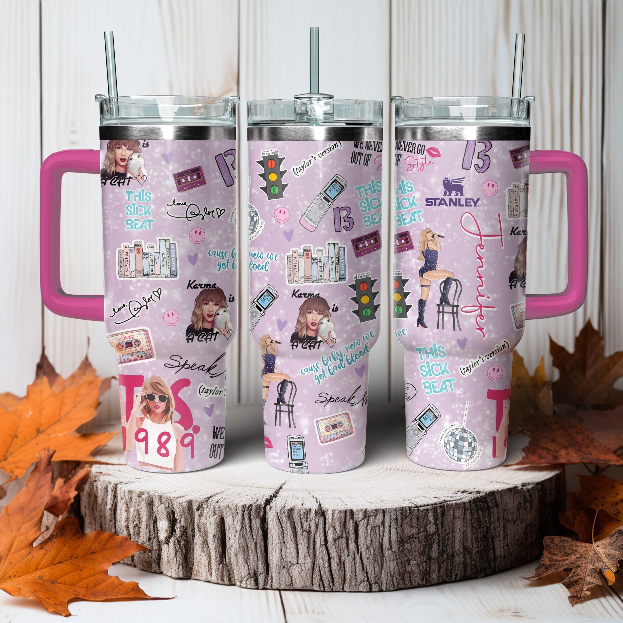 Taylor Swift Music Custom Stanley Cup 40 oz 30 oz Tumbler With Handle