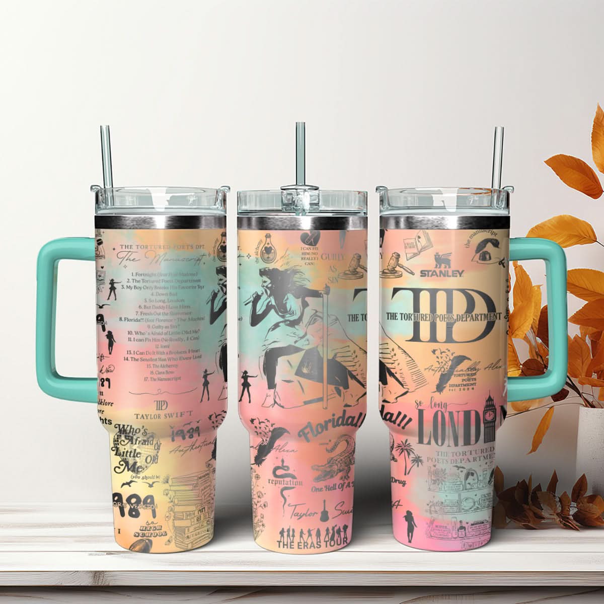 Taylor Swift Music Custom Stanley Cup 40 oz 30 oz Tumbler With Handle