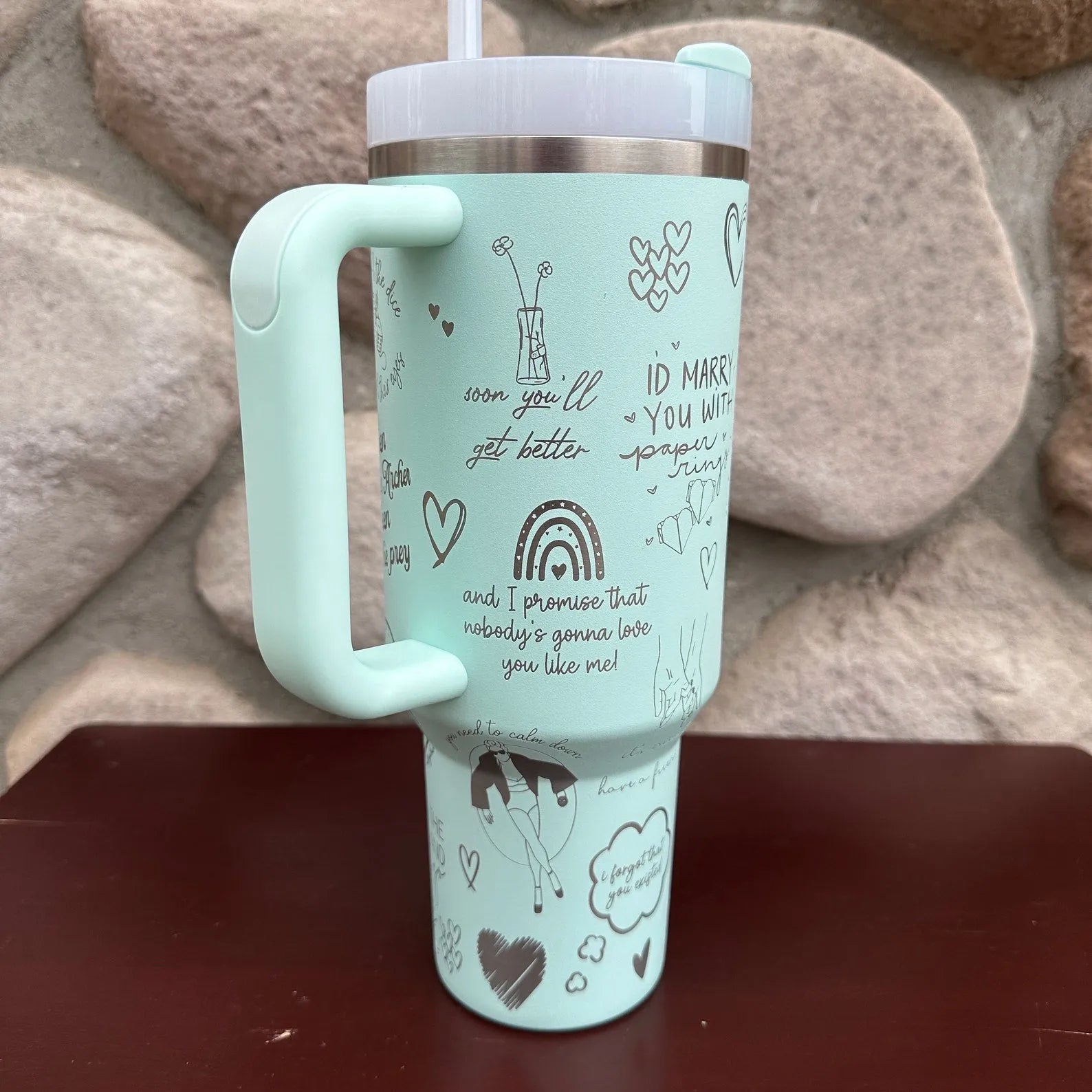 Taylor Swift Music Custom Stanley Cup 40 oz 30 oz Tumbler With Handle