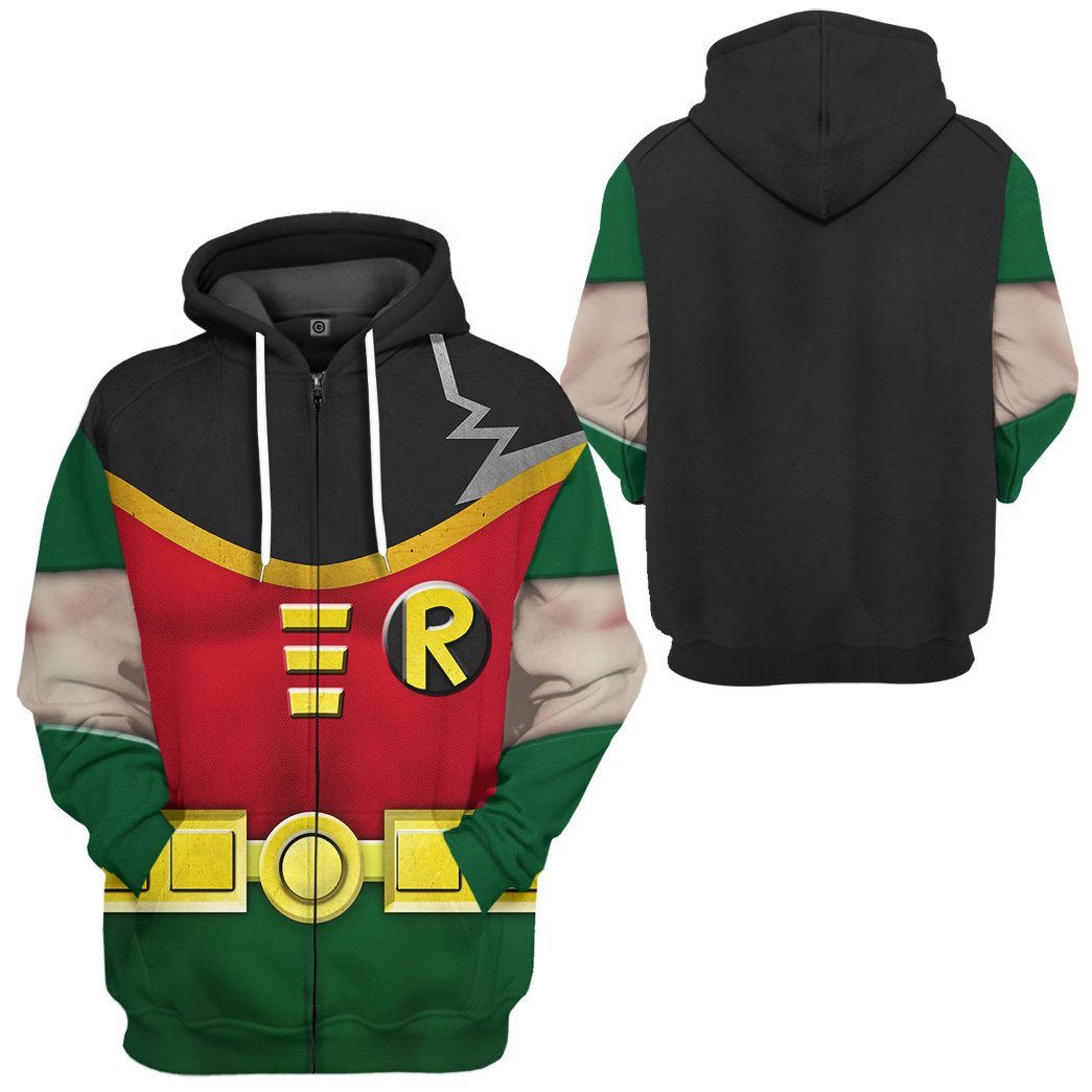 Teen Titan Robin Cosplay Costume Hoodie Sweatshirt T-Shirt Sweatpants Tracksuit - Stormmerch Exclusive
