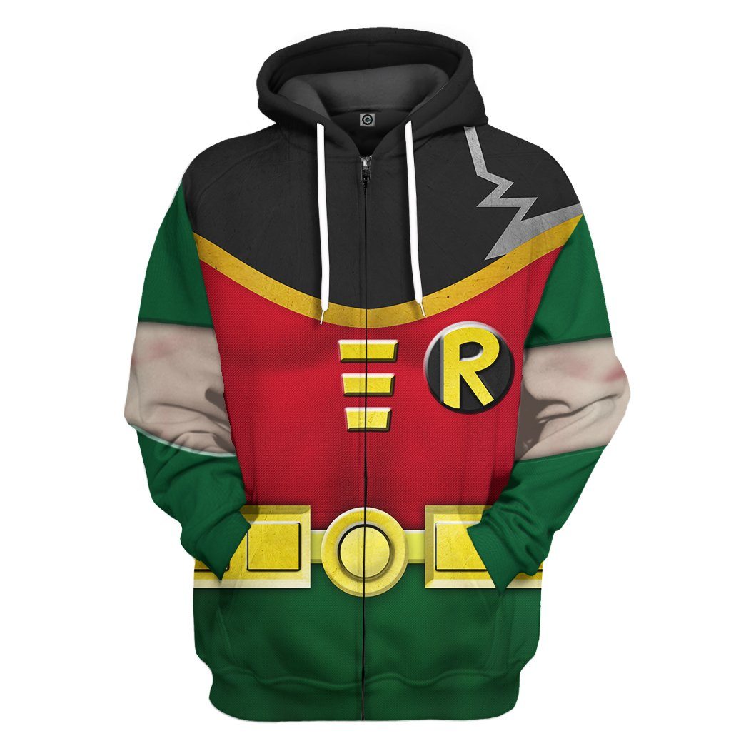 Teen Titan Robin Cosplay Costume Hoodie Sweatshirt T-Shirt Sweatpants Tracksuit - Stormmerch Exclusive