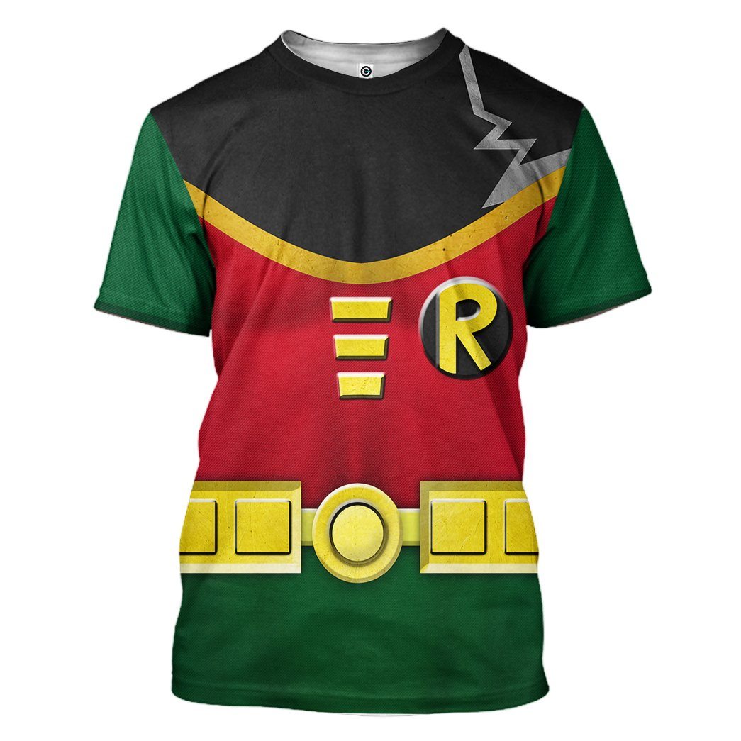 Teen Titan Robin Cosplay Costume Hoodie Sweatshirt T-Shirt Sweatpants Tracksuit - Stormmerch Exclusive