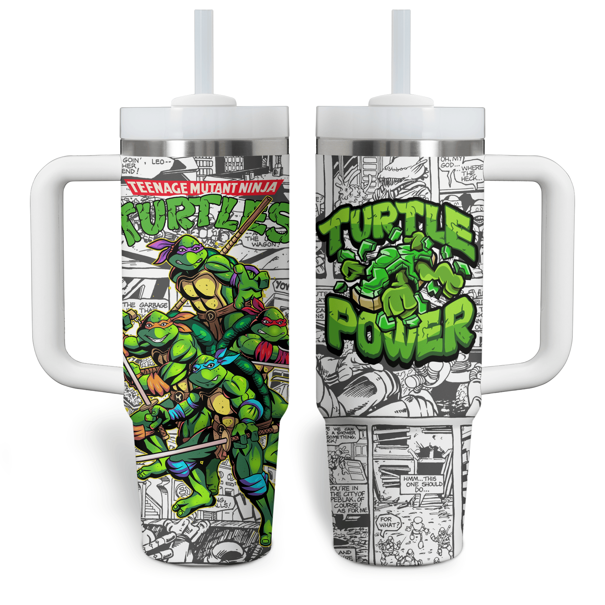 Teenage Mutant Ninja Turtles Movies Custom Stanley Cup 40 oz 30 oz Tumbler With Handle