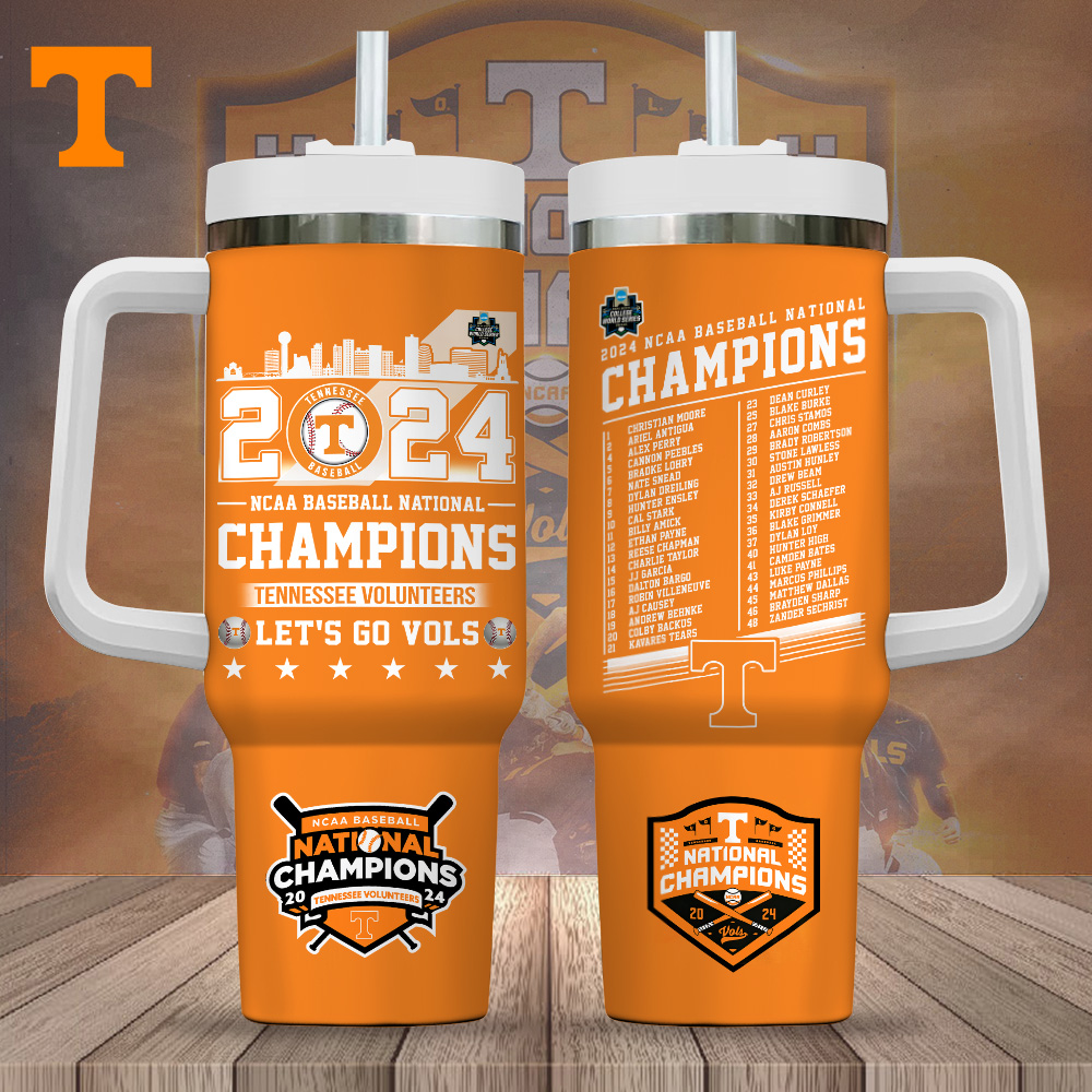 Tennessee Volunteers Baseball NCAA Custom Stanley Cup 40 oz 30 oz Tumbler With Handle