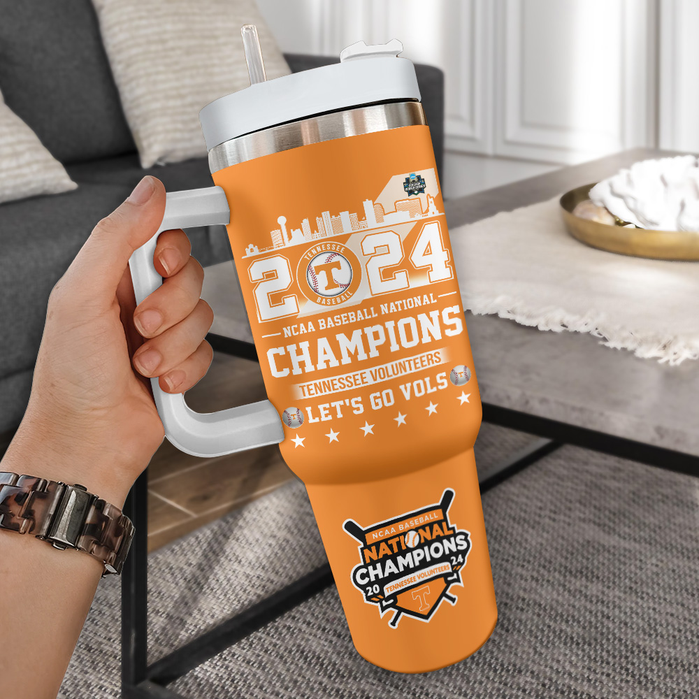 Tennessee Volunteers Baseball NCAA Custom Stanley Cup 40 oz 30 oz Tumbler With Handle