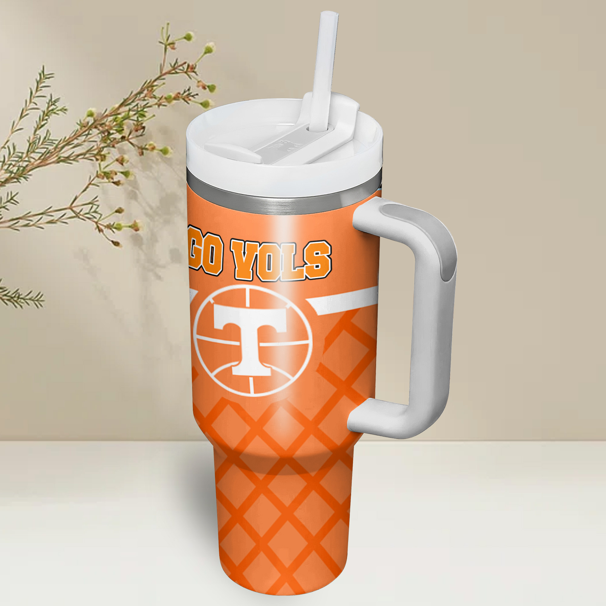 Tennessee Volunteers football NCAA Custom Stanley Cup 40 oz 30 oz Tumbler With Handle